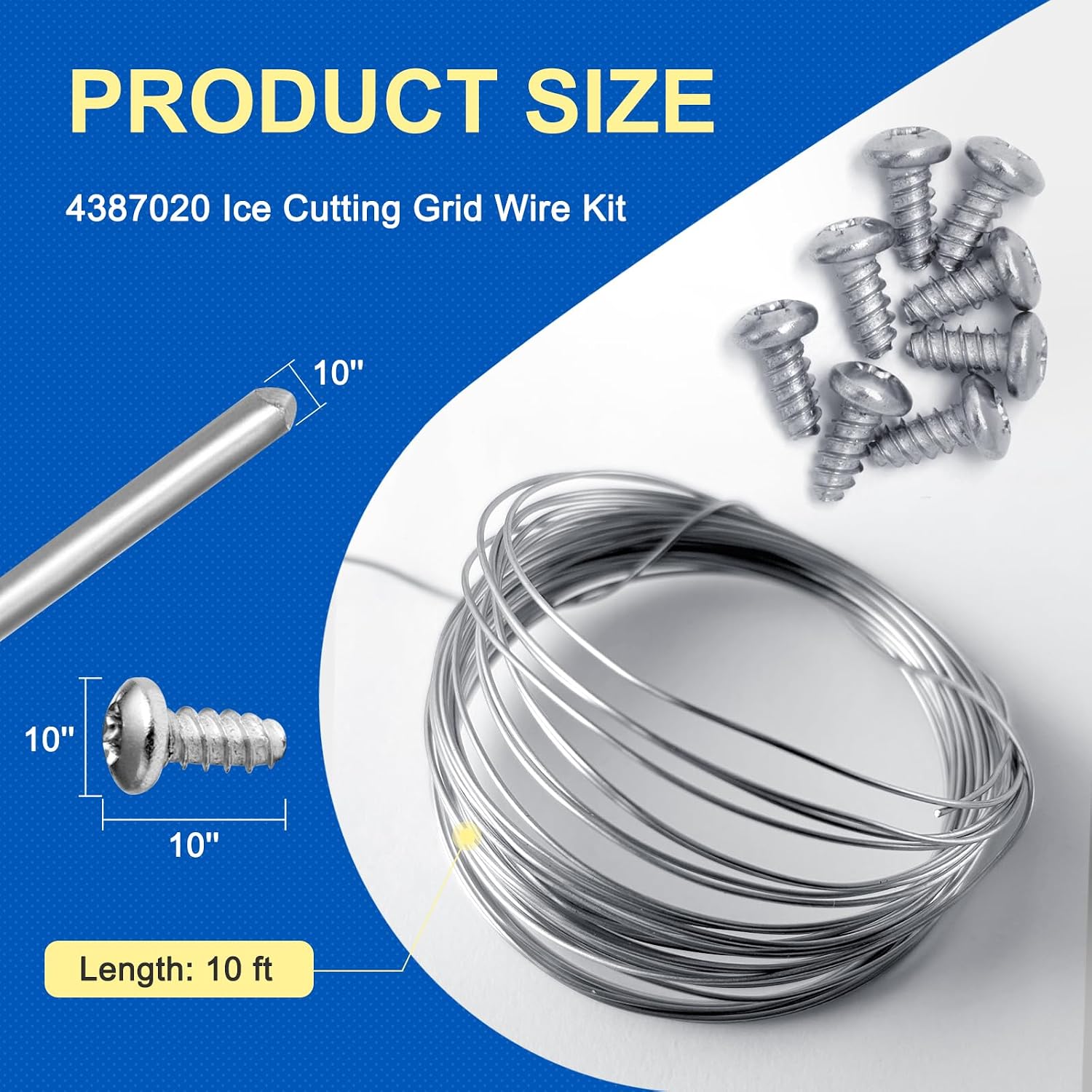 4387020 Icemaker Cutting Grid Wire Compatible With Whirlpool ACS50 GI1500XHB0 JIM158XBCX0 MIM1554VRS0, Ice Machine Wire Cutting Kit Replace 2174754 585796 AH370853 AP3108059 EA370853