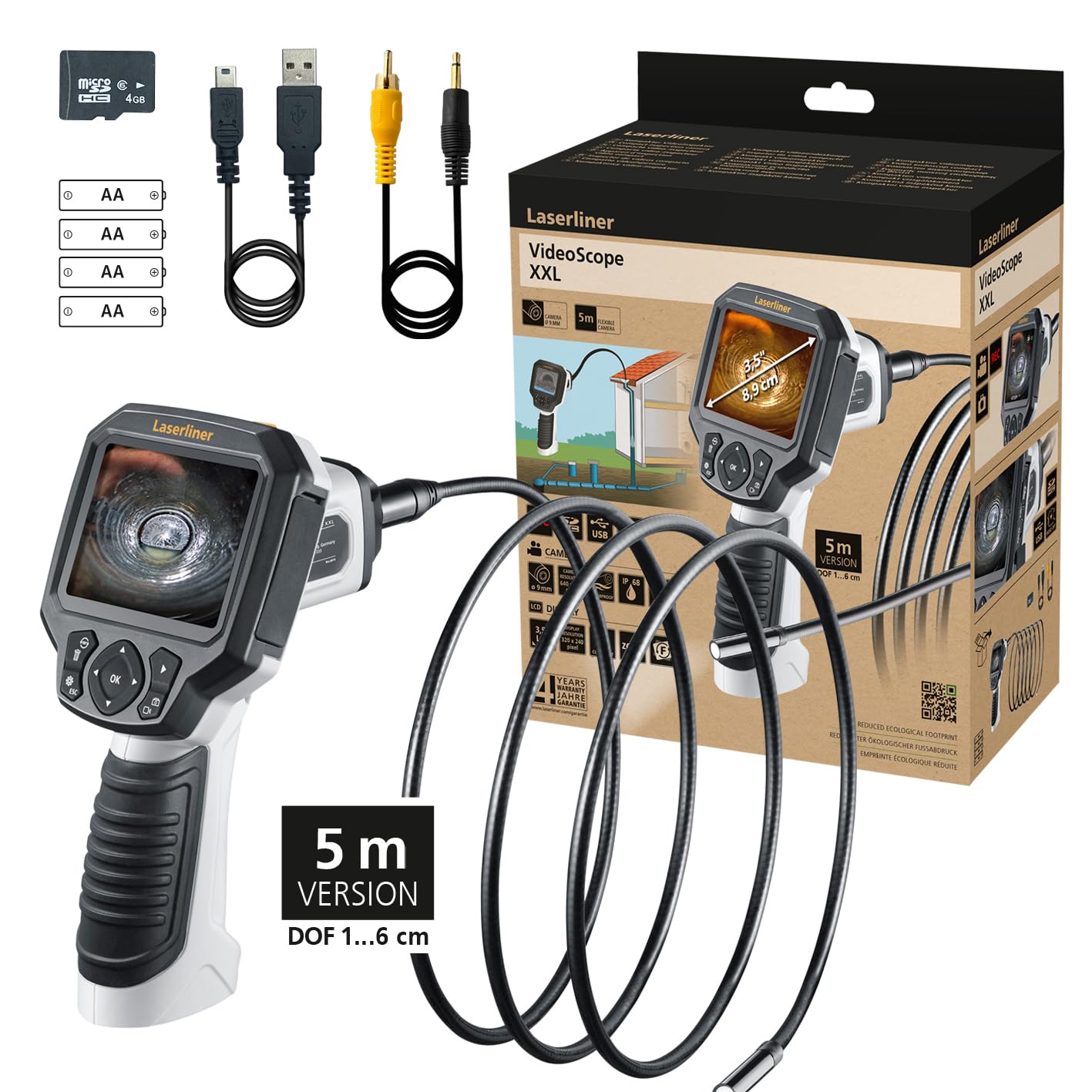 Laserliner VideoScope XXL Caméra Endoscopique avec Éclairage