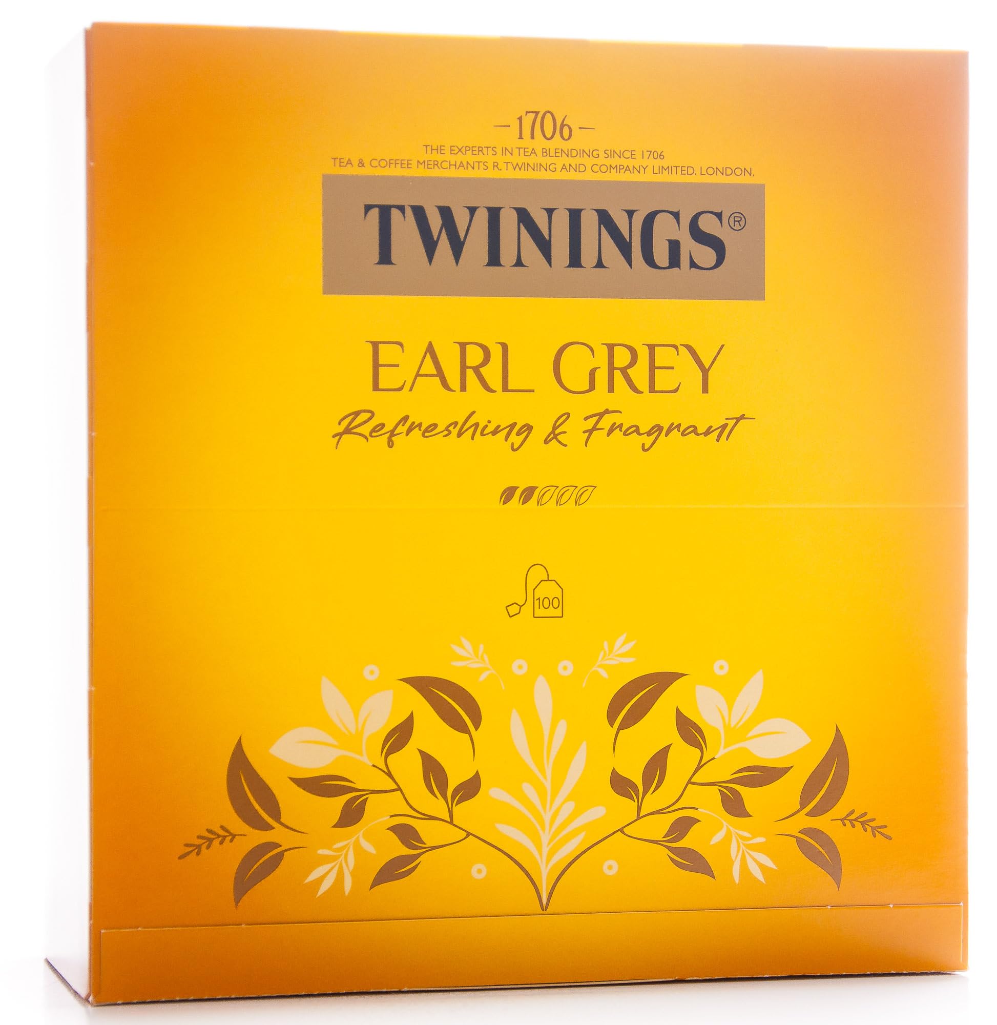 Twinings Earl Grey 400 Pack, 4 Schachteln à 200g mit je 100 Teebeuteln
