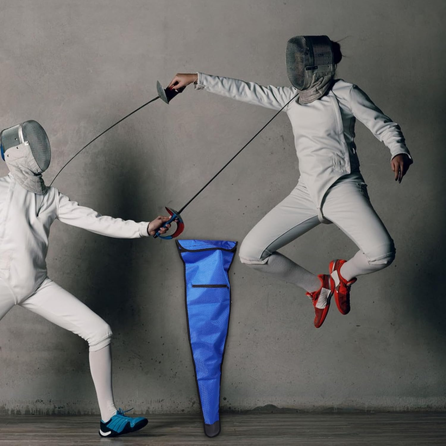 Fencing Carrying Case Dual Compartment Oxford Cloth with Independent Spaces and Tight Wrap Design, Easy to Carry Fencing Equipment Bag for Training Facilities and Outdoor Training