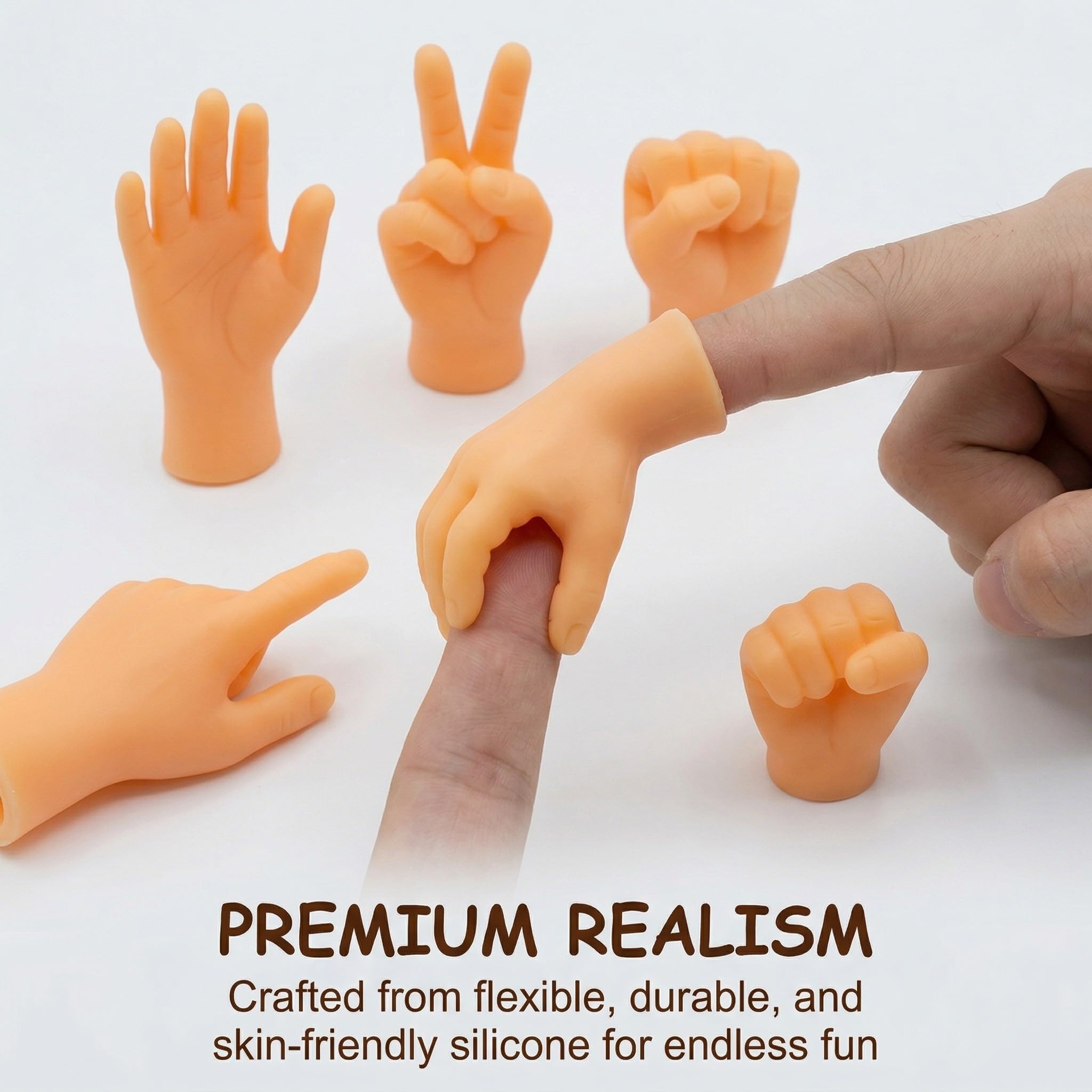 12 Pcs Tiny Hands Mittelfinger Puppets Mini Finger Puppets Hands Major Kleine Fingerpuppen Mini Hands Spiel dekors Zubehör Geschenk für Puppen-Kasperletheater, Fingerpuppen