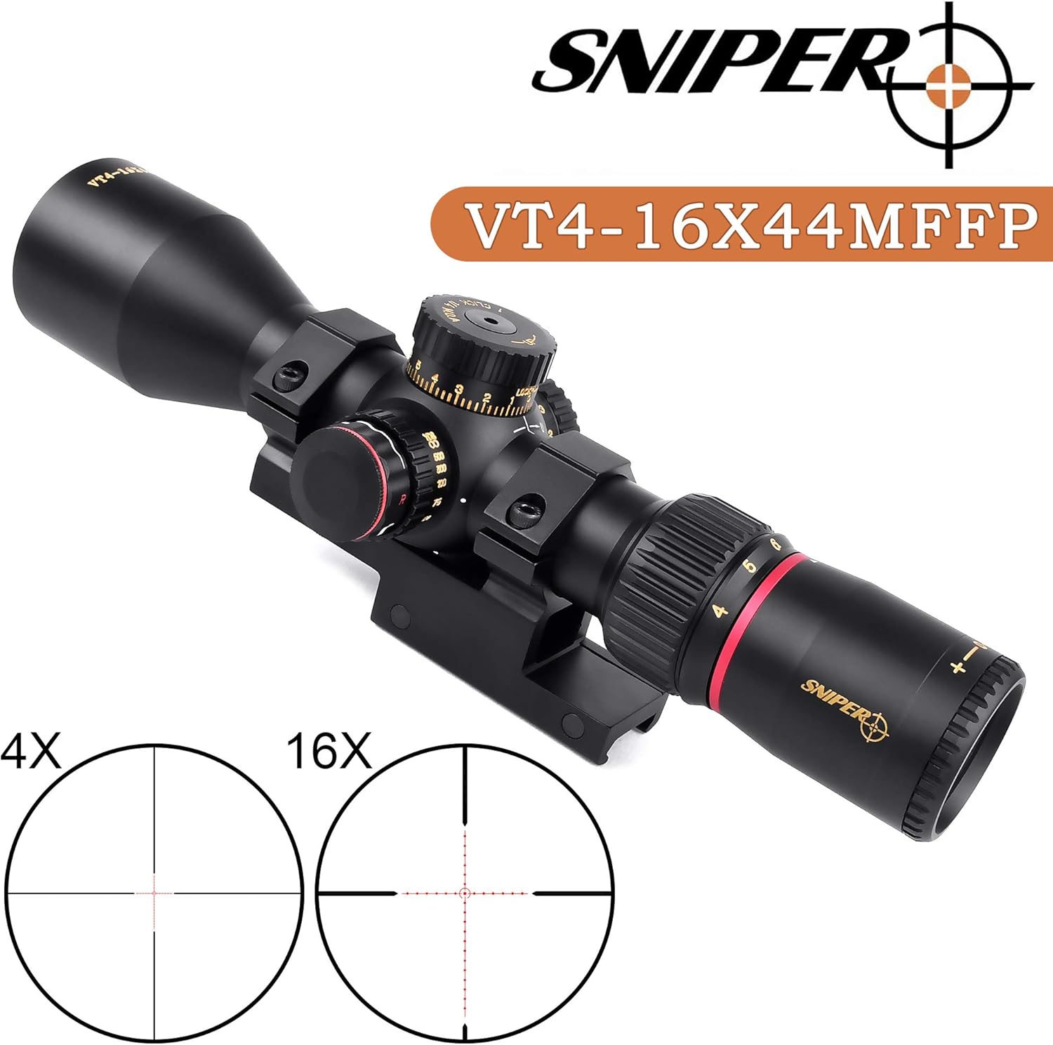 Sniper 4 16x44 Compact Illuminated Reticle Photo