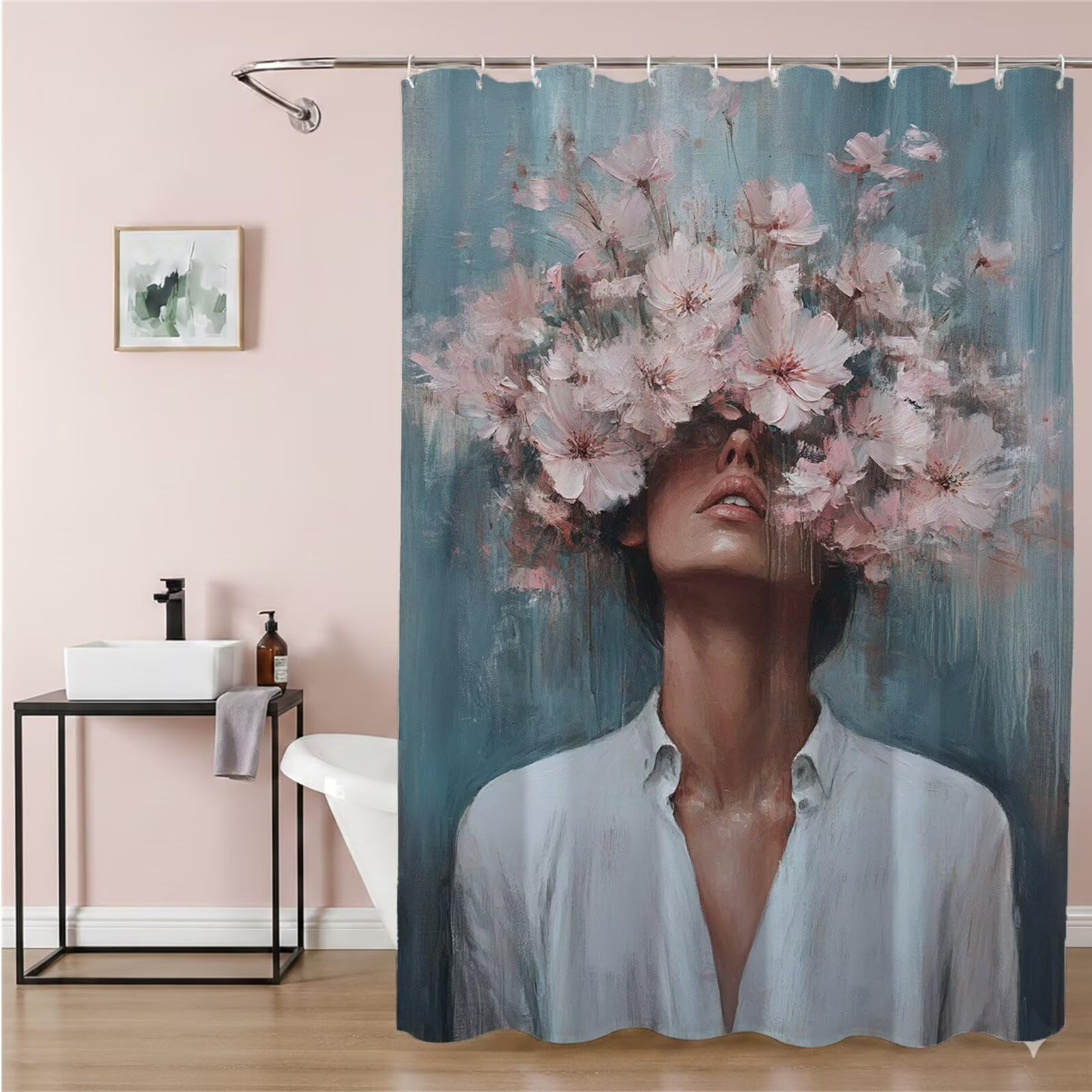 Rideau douche 90x180 cm étanche pour stopper les éclaboussures de la salle d'eau