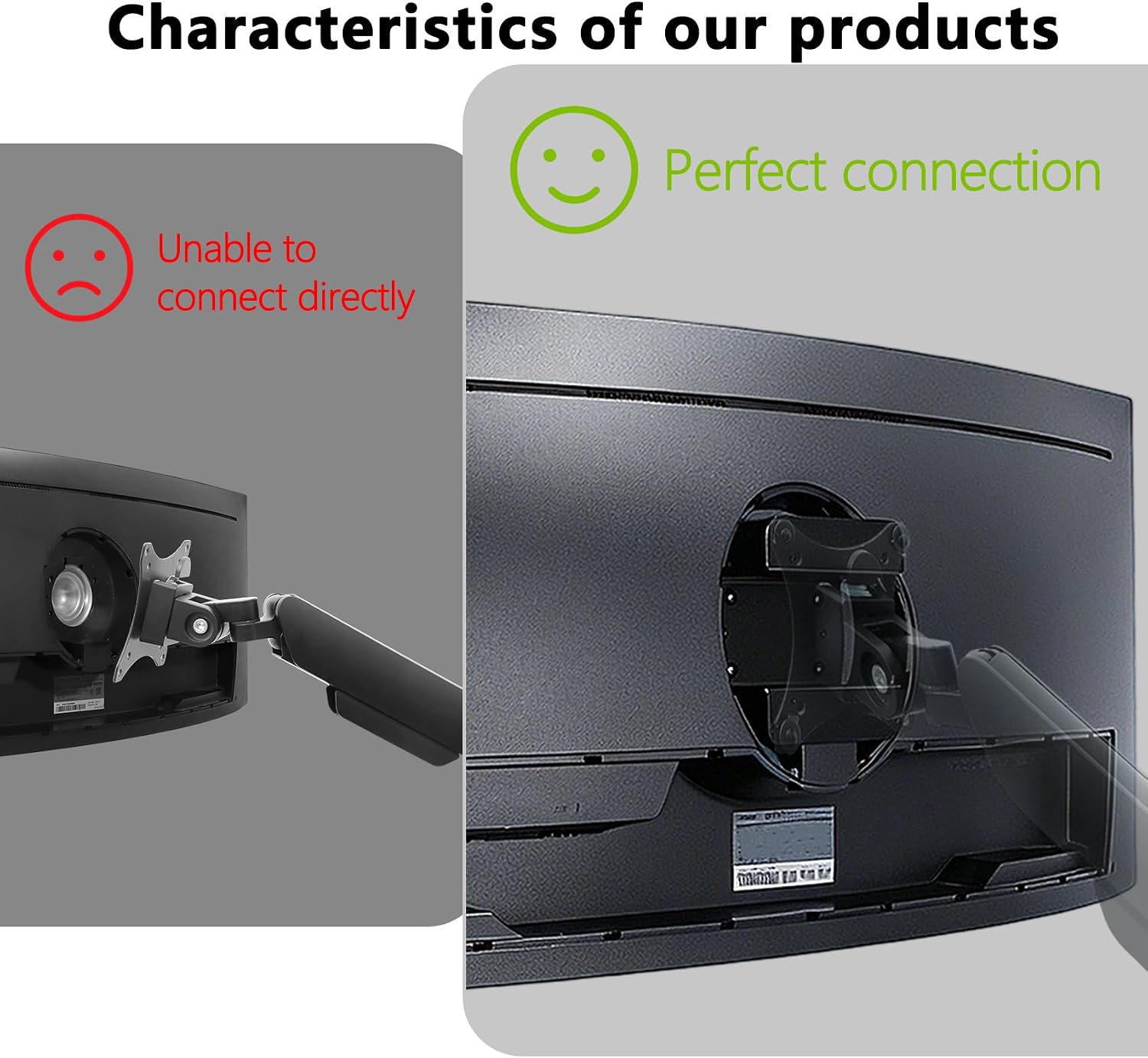 CJ890 VESA Mount Adapter is only Compatible with Samsung 43" CJ890 Super Ultra-Wide Curved Monitor (Fits C43J890DKN,LC43J890DKNXZA,LC43J890DKCXXF) - 75x75 to 100x100 Wall Mount Bracke