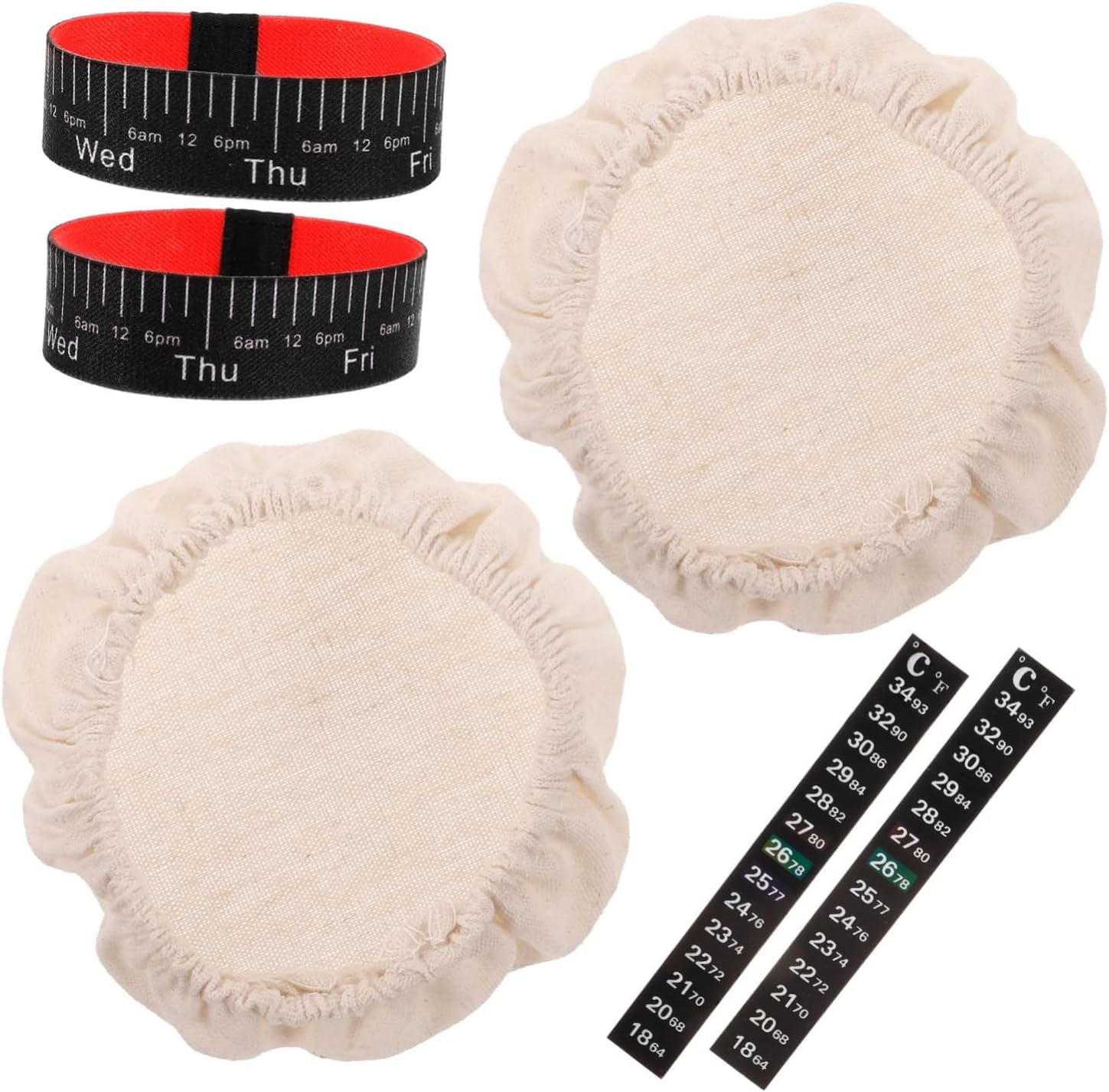 Sourdough Complete Jar Accessory Cloth Cover Thermometer Date Bands Replacement Parts for Fermentation Jar