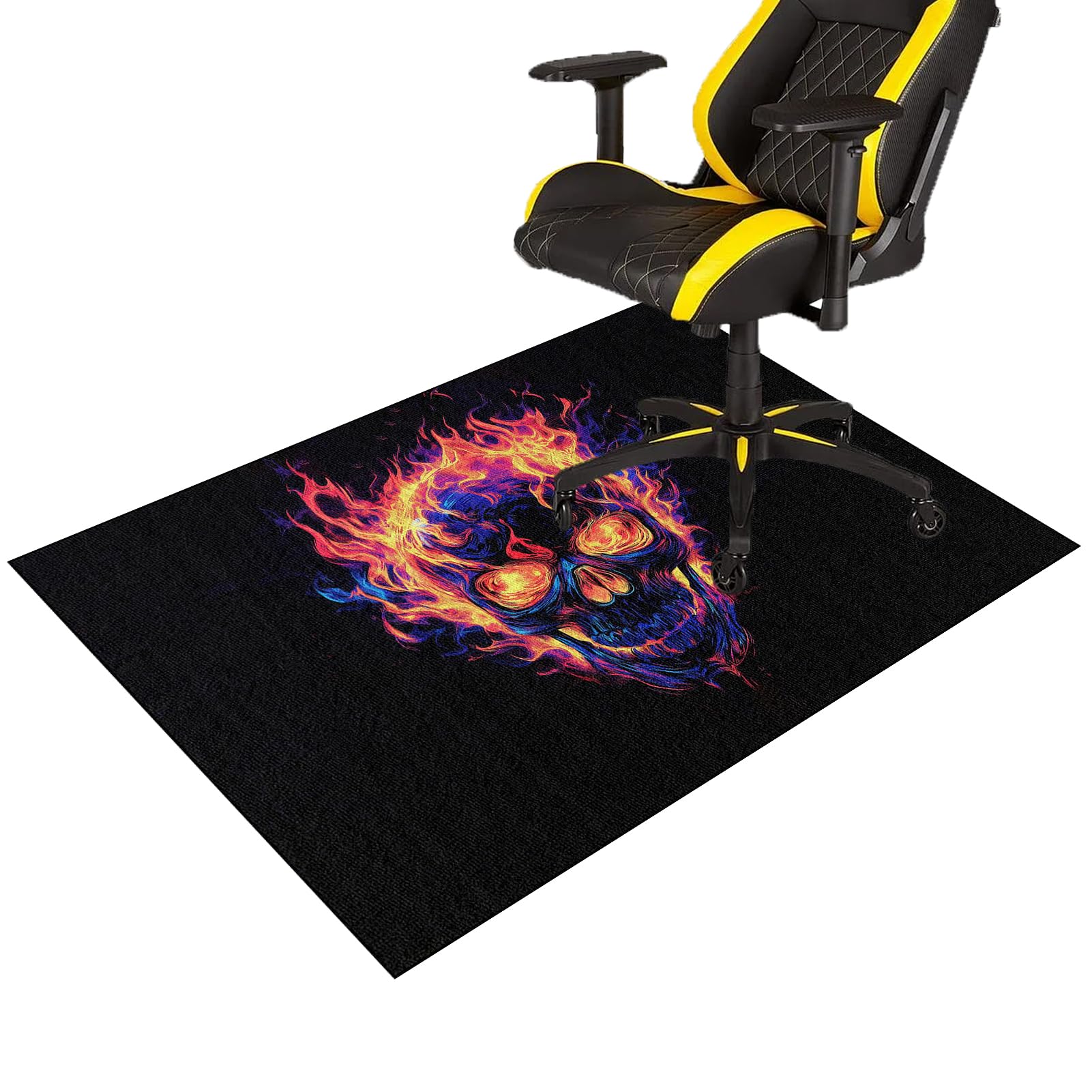 Gaming Chair Mat for Hardwood Floors Non-slip Computer Chair Mat Office Chair Mats for Carpeted Floor Low Pile Desk Chair Mat Gaming Rolling Chair Mat for Carpet Hard Floor Protector Mat 120 x 140 cm