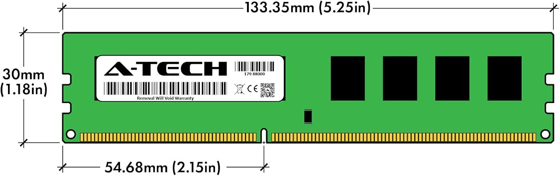 A-Tech RAM 2GB DDR3 1333 MHz PC3-10600 DIMM - Desktop Computer Memory - CL9 240-Pin UDIMM Non-ECC Unbuffered Upgrade Module