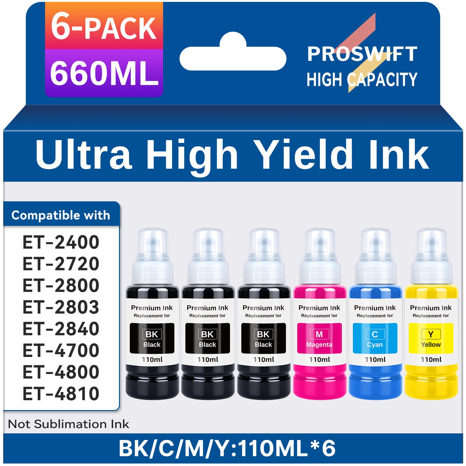 Replacement for Epson 522 Ink Refill Bottles High Capacity