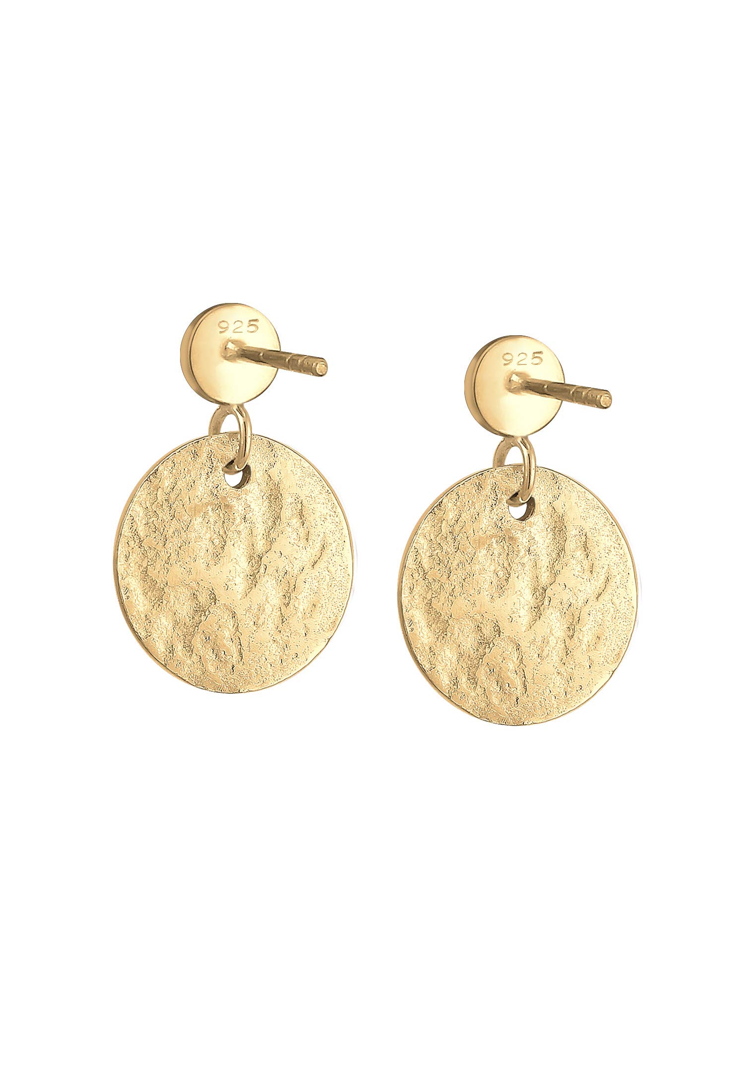 Elli Ohrringe Damen Ohrhänger Plättchen Gehämmert Vintage Antik Look