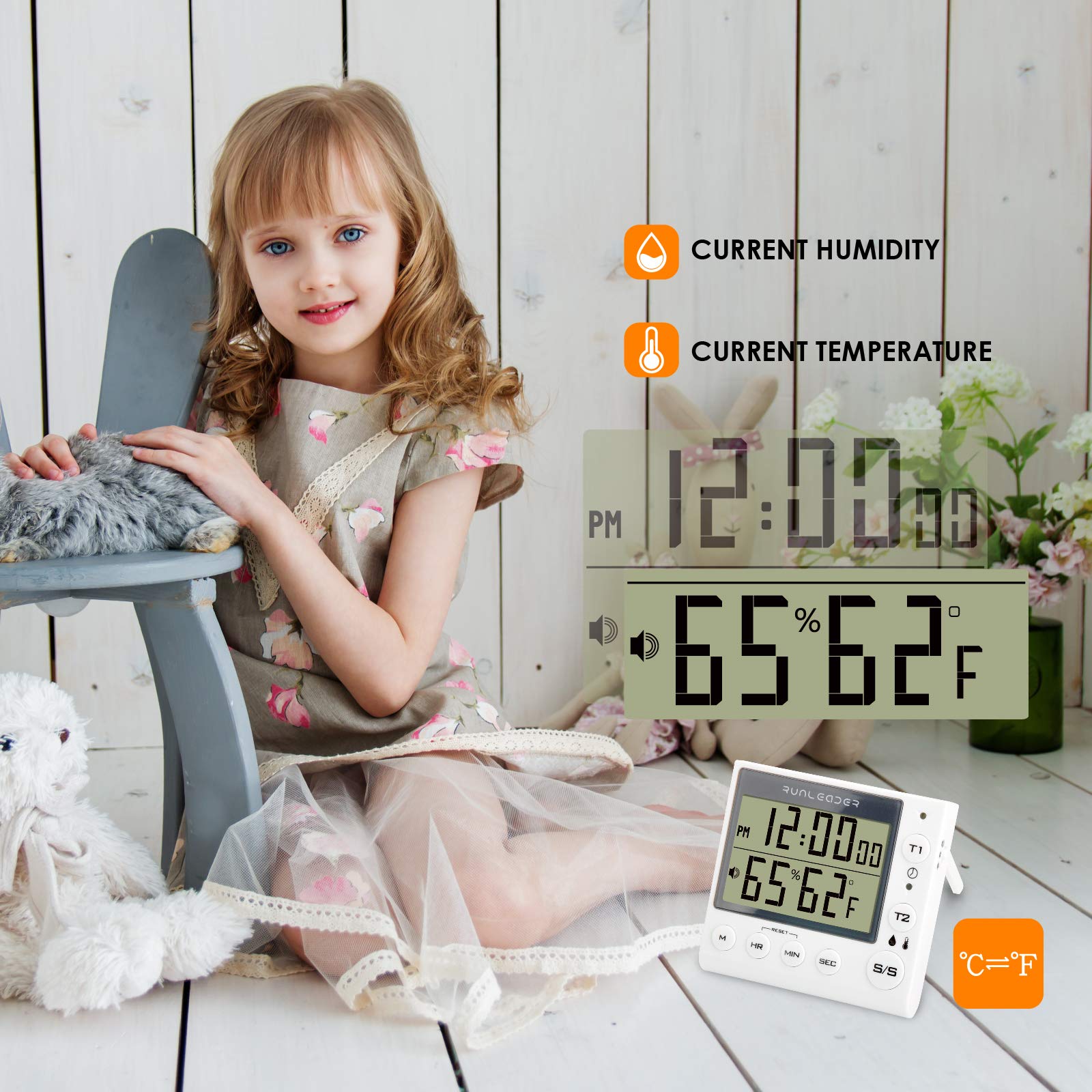 Kichen Timer Snapklik.com : Digital Kichen Timer,Dual Count-Down & Count-up Tracking ...