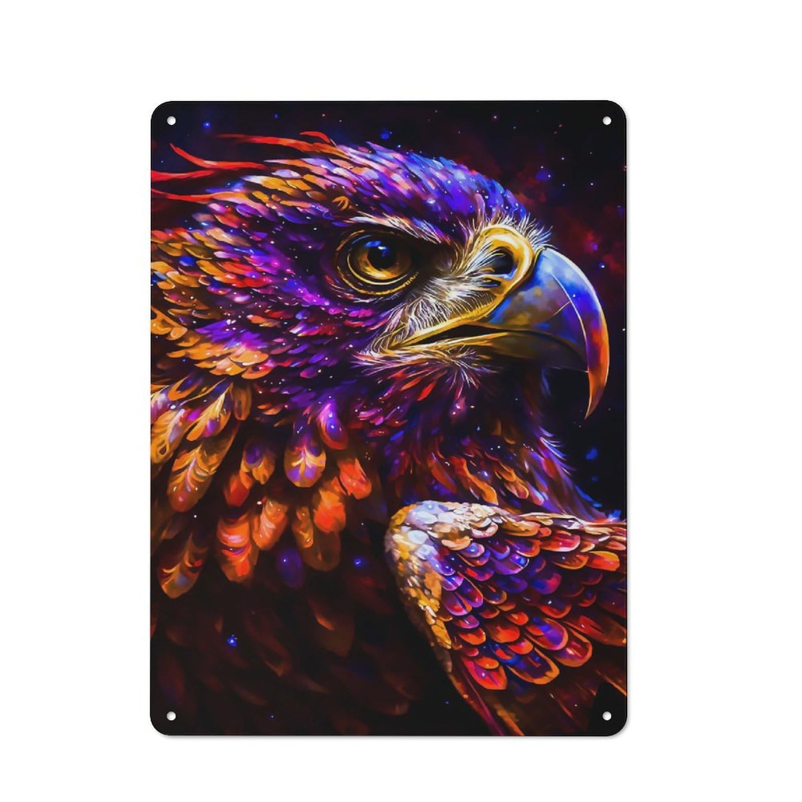 Vintage Eagle Metal Plaque 40x30cm, Diner Style Decor for Coffee Bar, Kitchen, Bistro Or Tea Corner