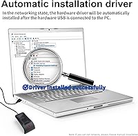 Vista 6 de Lector de huellas dactilares USB para Windows10/11, instalación automática del controlador de Windows Hello con cable de extensión de 5 pies
