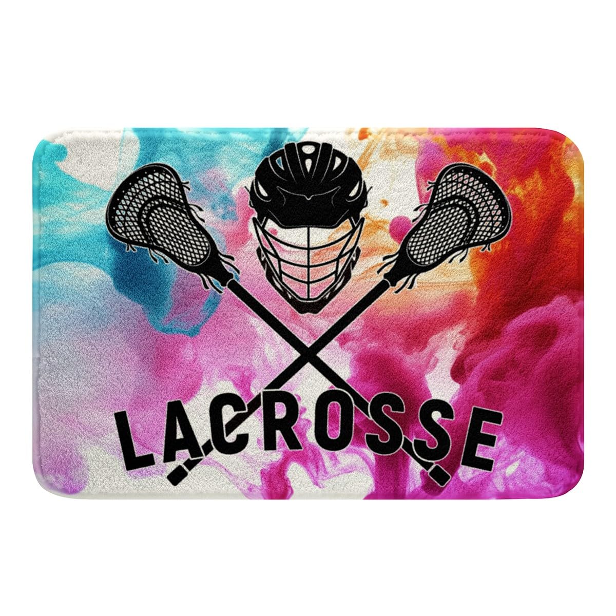 Feelyou Lacrosse Bath Rugs Kids Ball Game Sports Theme Bathroom Rugs Boys Girls Lacrosse Lover Decor Bath Mats Microfiber Doormats Floor Mat Bedroom