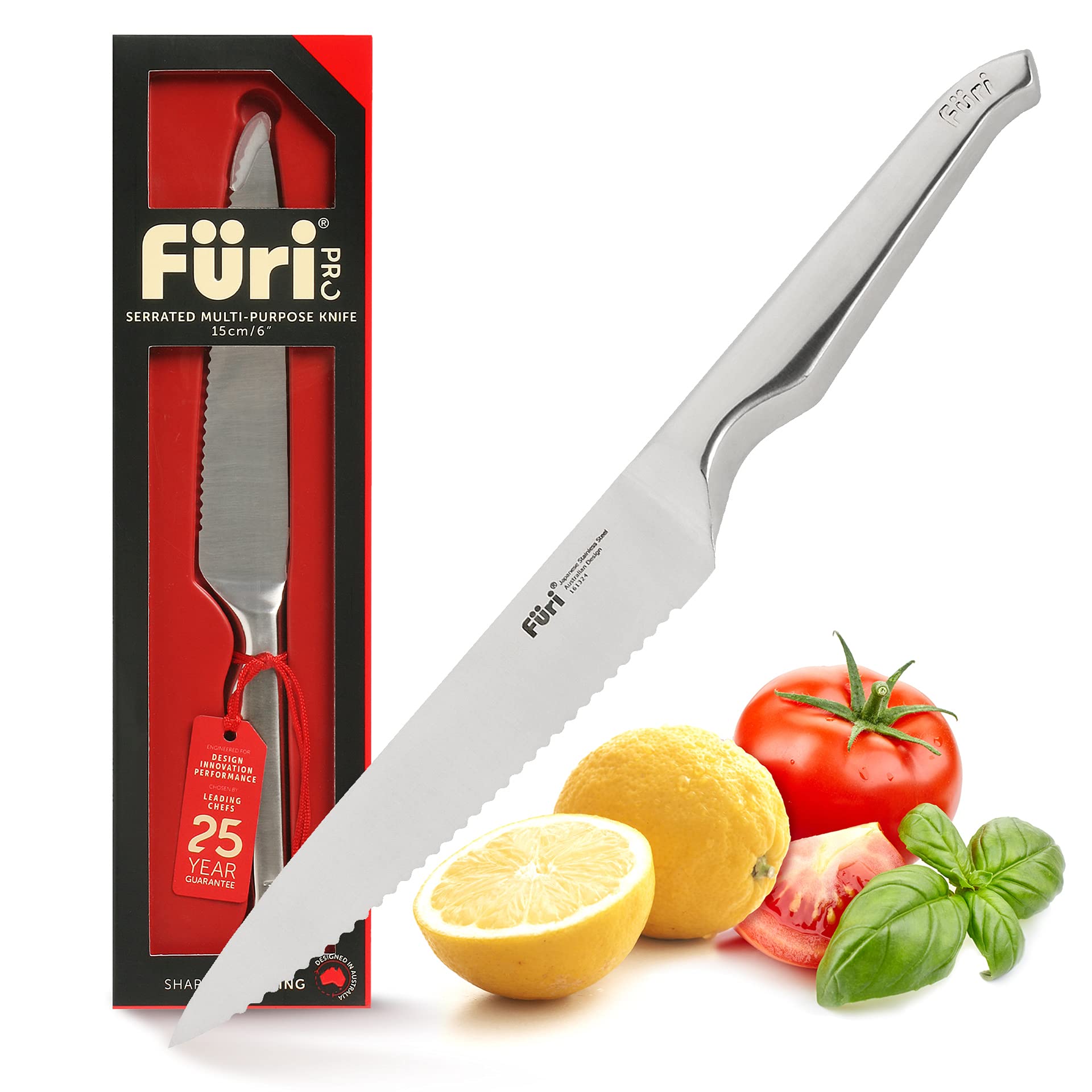 FURI Pro Kitchen Knife Wavy, Made of Japanese Stainless Steel