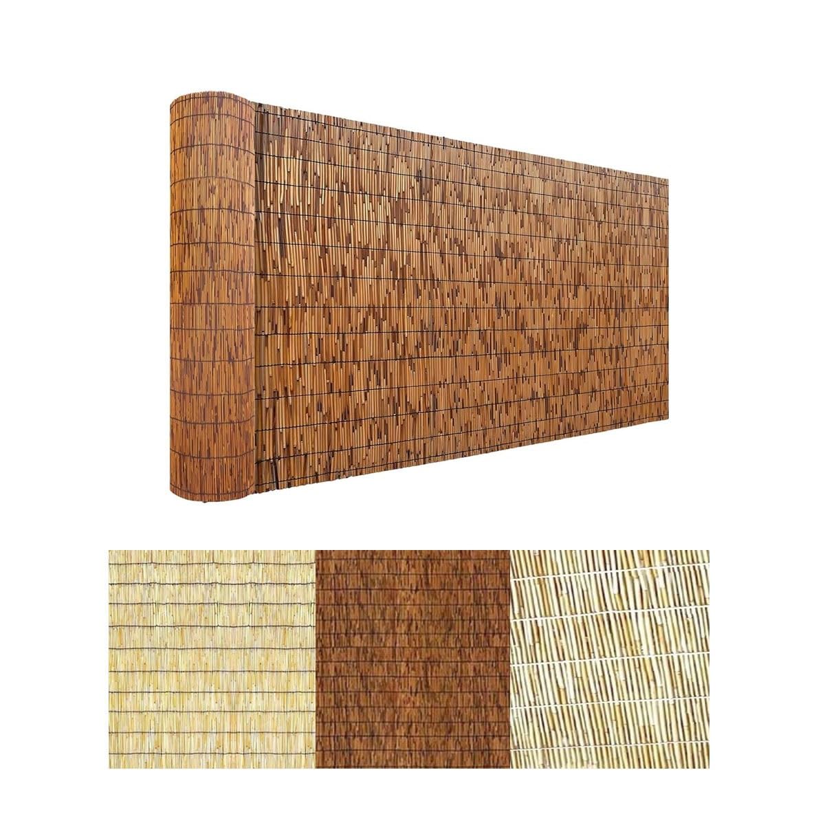 Natural Reedhead Fencing 50cm 100cm 120cm 150cm 200cm 500cm Bamboo Fence Privacy Screen Decorative Garden Fencing Easy Installation Add Privacy And Atmosphere For Outdoor Backyard(Brown)