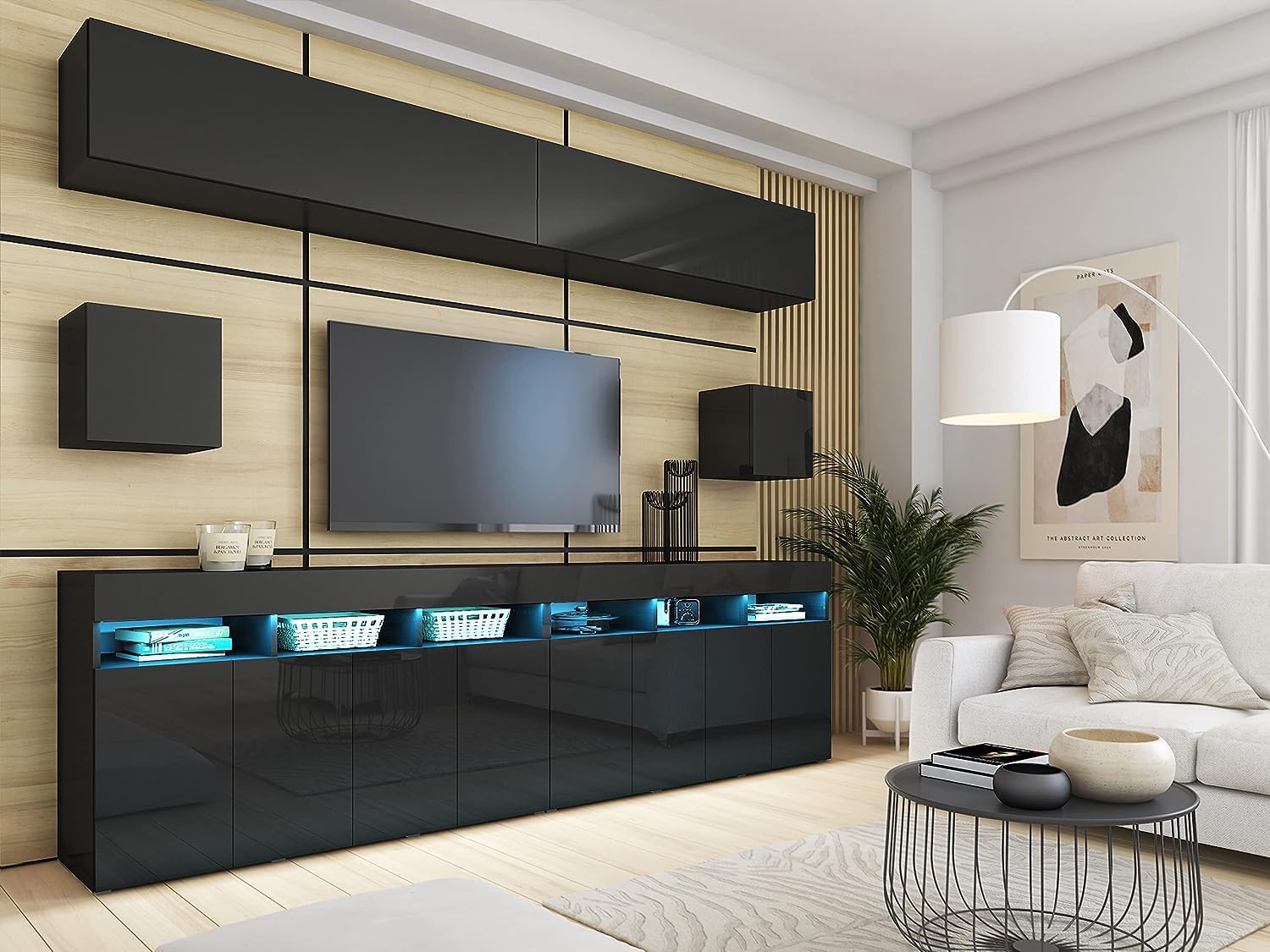 BROMARKT Premium Kommode 175x80x40 cm - Sideboard Wohnzimmer - Kommodenschrank - Wohnzimmerschrank - Sideboard für das Wohnzimmer