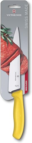 Miniatura 6 de Victorinox Swiss Classic, Cuchillo de trinchar, hoja extraafilada, borde recto, 7.5 in, mango de plástico, acero inoxidable, amarillo