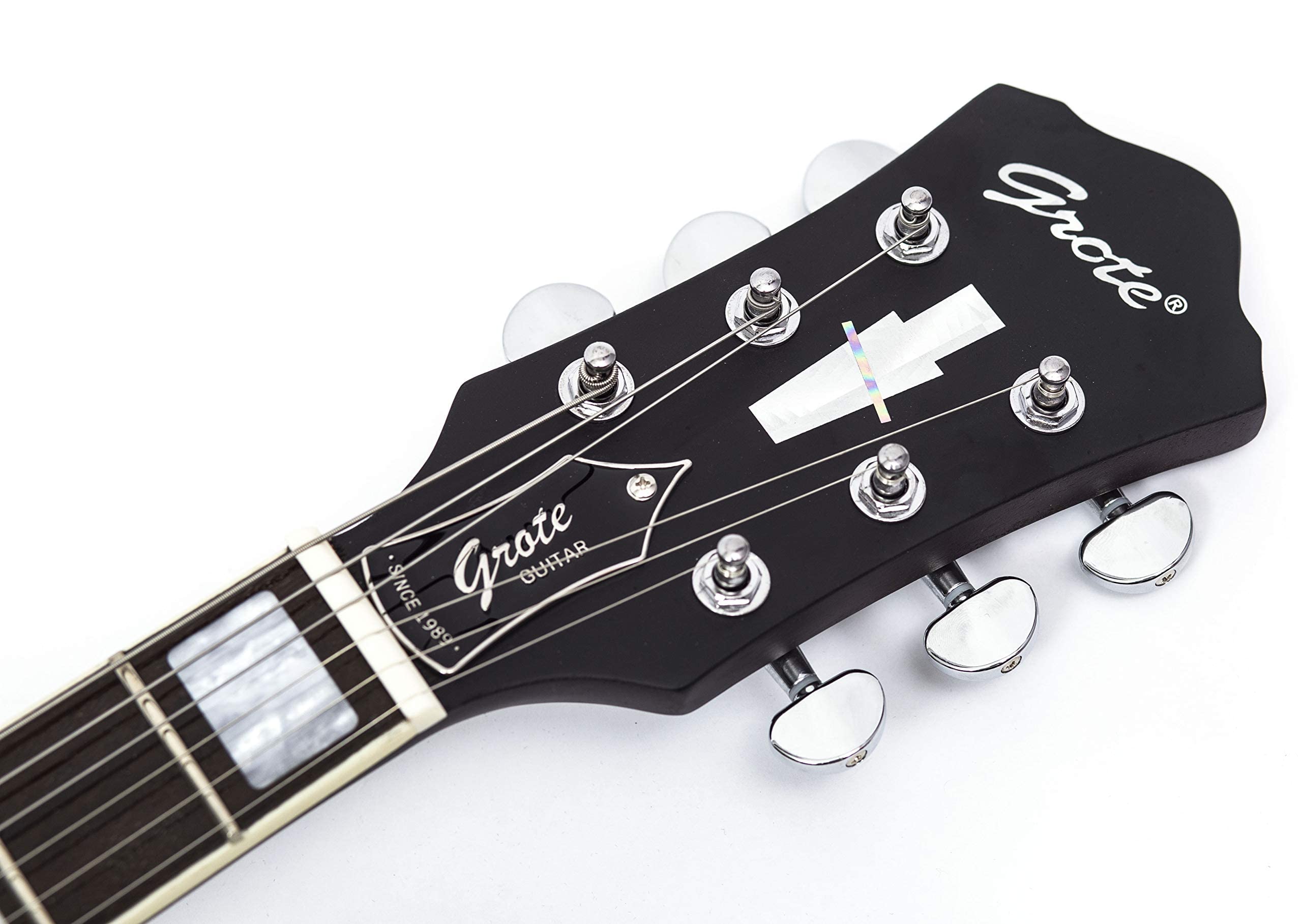 Amazon | GROTE Full Scale Electric Guitar Semi-Hollow Body Guitar