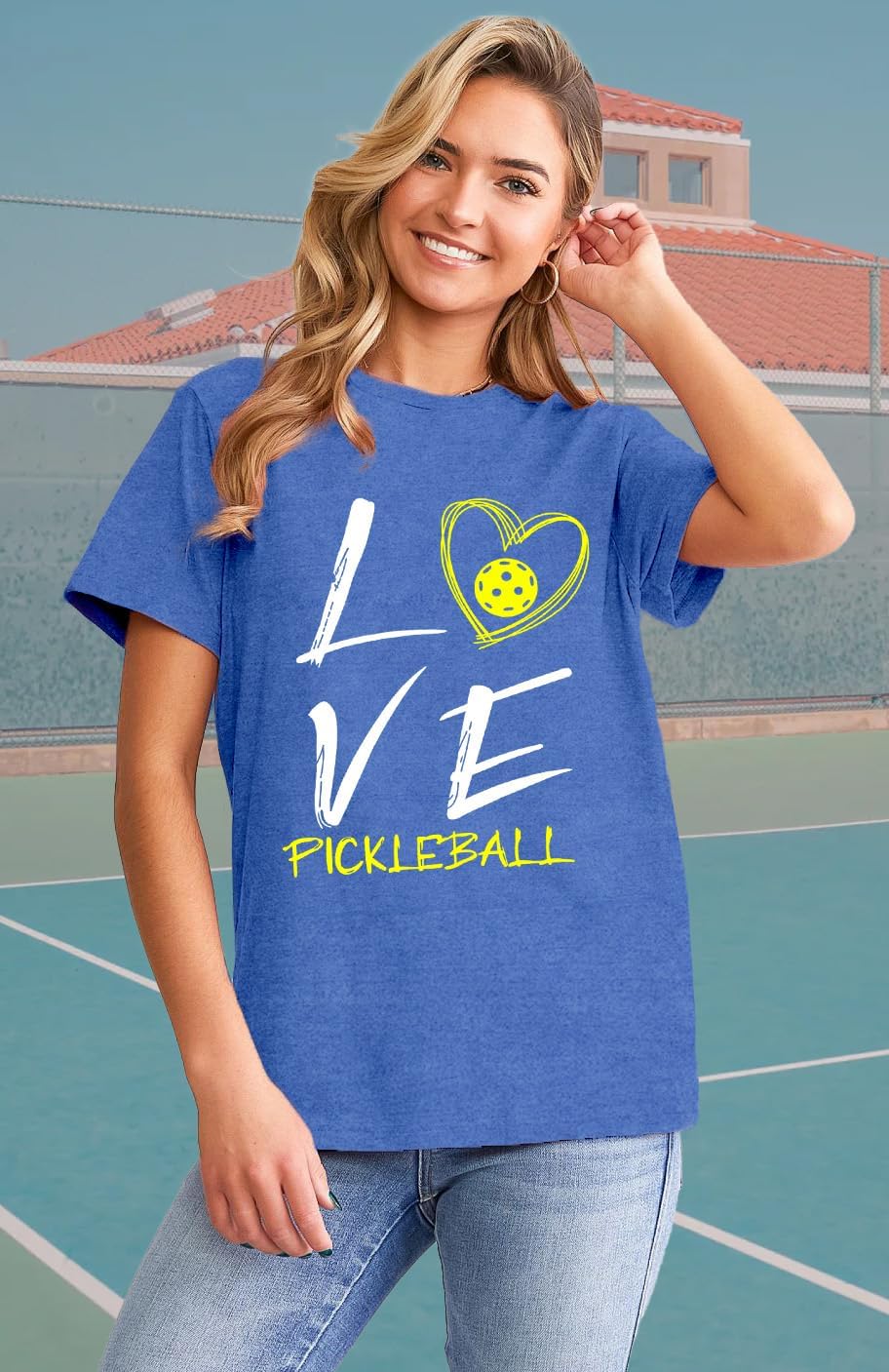 LBP Women Pickleball Shirt Love Pickball T-Shirt Pickleball Lover Player Tee Tops - Image 3