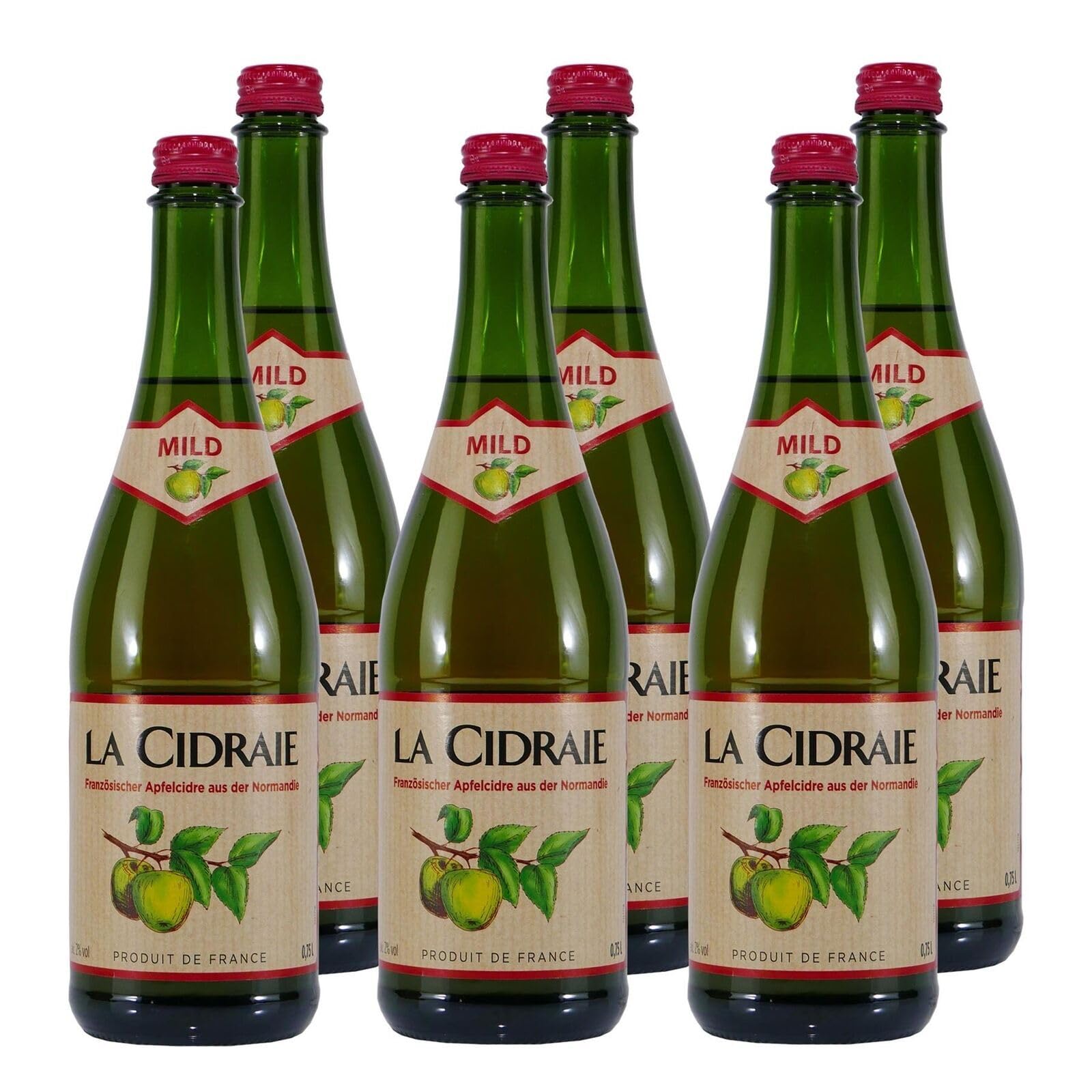 La Cidraie Cidre mild, lieblich, sortenreines Weinpaket + VINOX Winecards (6x0,75l)
