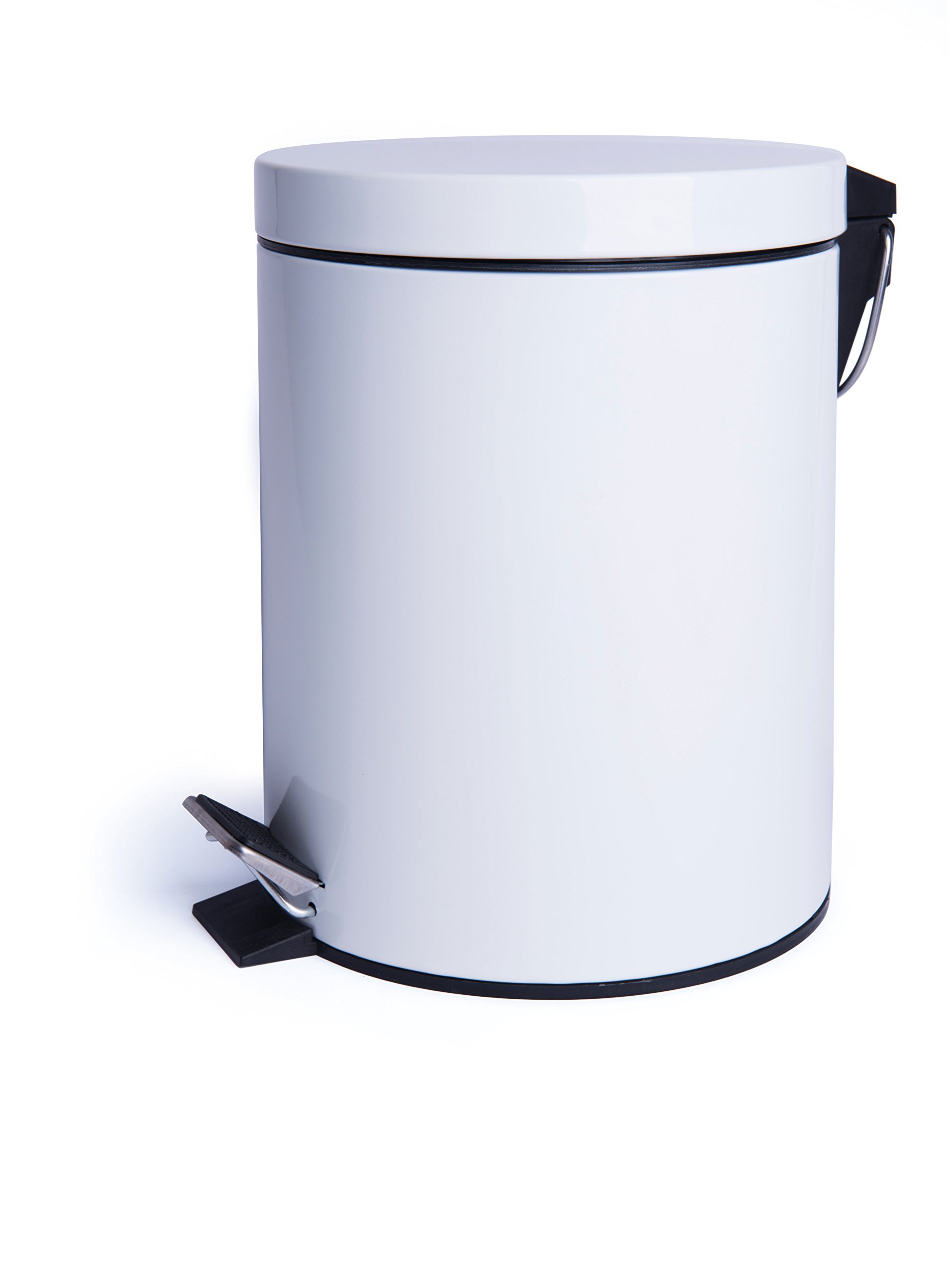 Poubelle 5l Excelsa Cleany blanche compacte pour salle de bain et cuisine