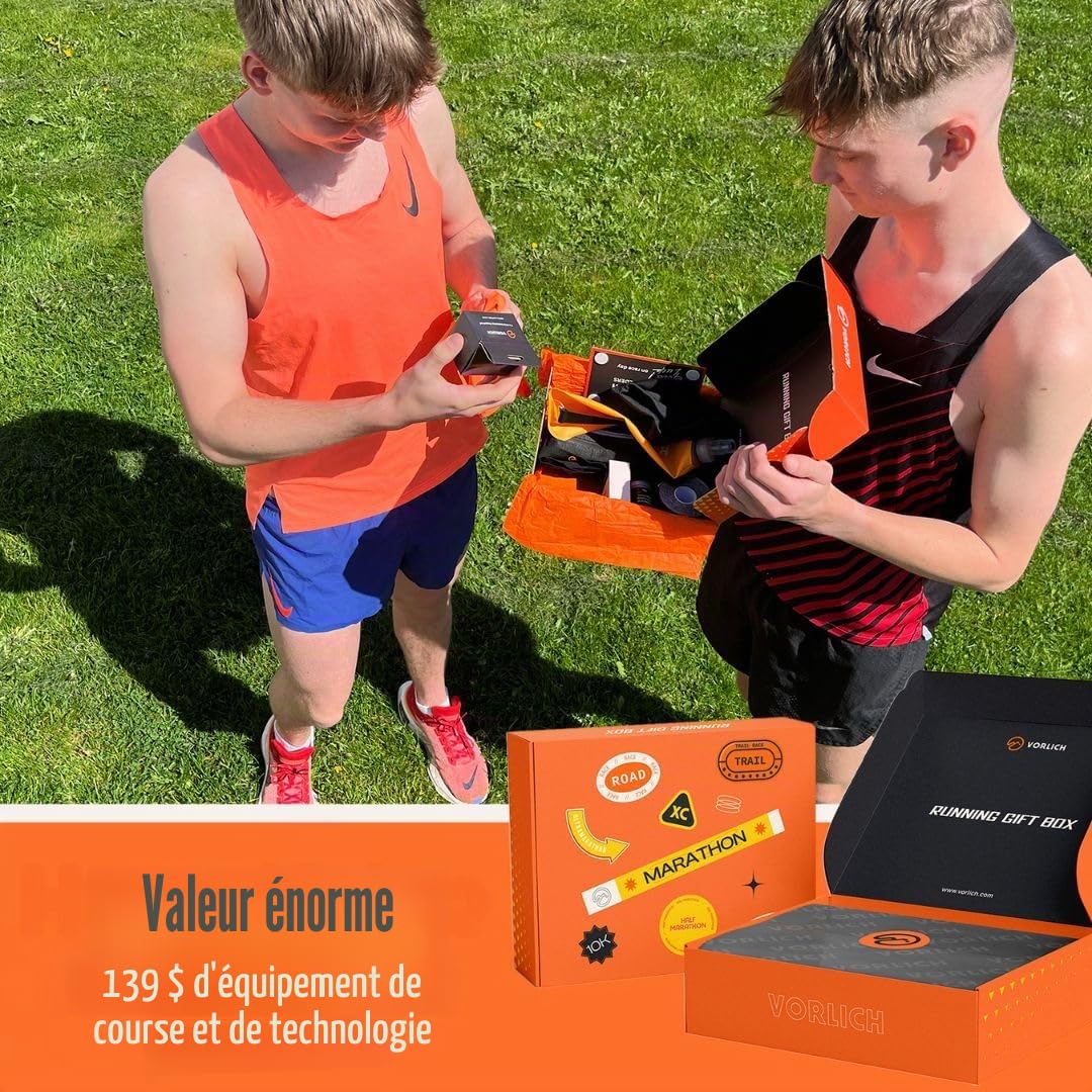 Superbe coffret cadeau cadeal avec 13 articles, cadeaux pour coureurs