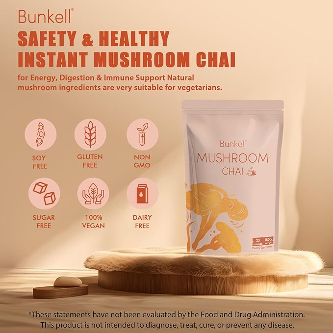 Chai de hongos adaptógeno con cordyceps y reishi 20 porciones miniatura 7