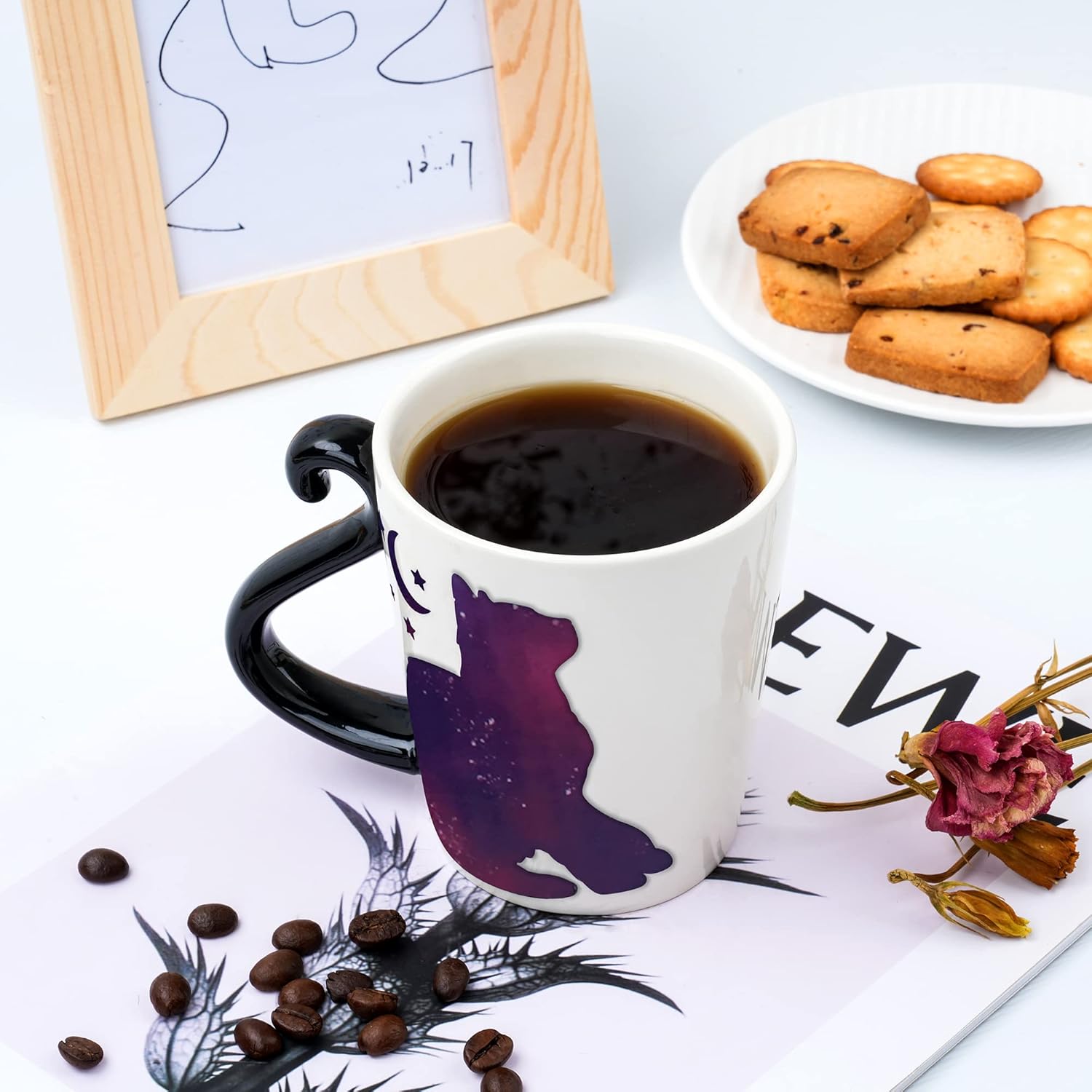 Color Changing Cat Coffee Mug for Cat Lovers - Mom Birthday Gifts for Women - Crazy Kitten Lady Mugs Gift for Animal Lover Mom, Daughter, Sister, Aunt, Wife, Best Friends, BFF, Coworkers, Her - 12oz - Image 7