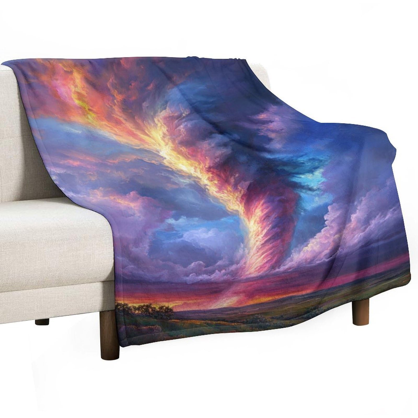 Couverture en forme de tornade colorée pour un cocon doux