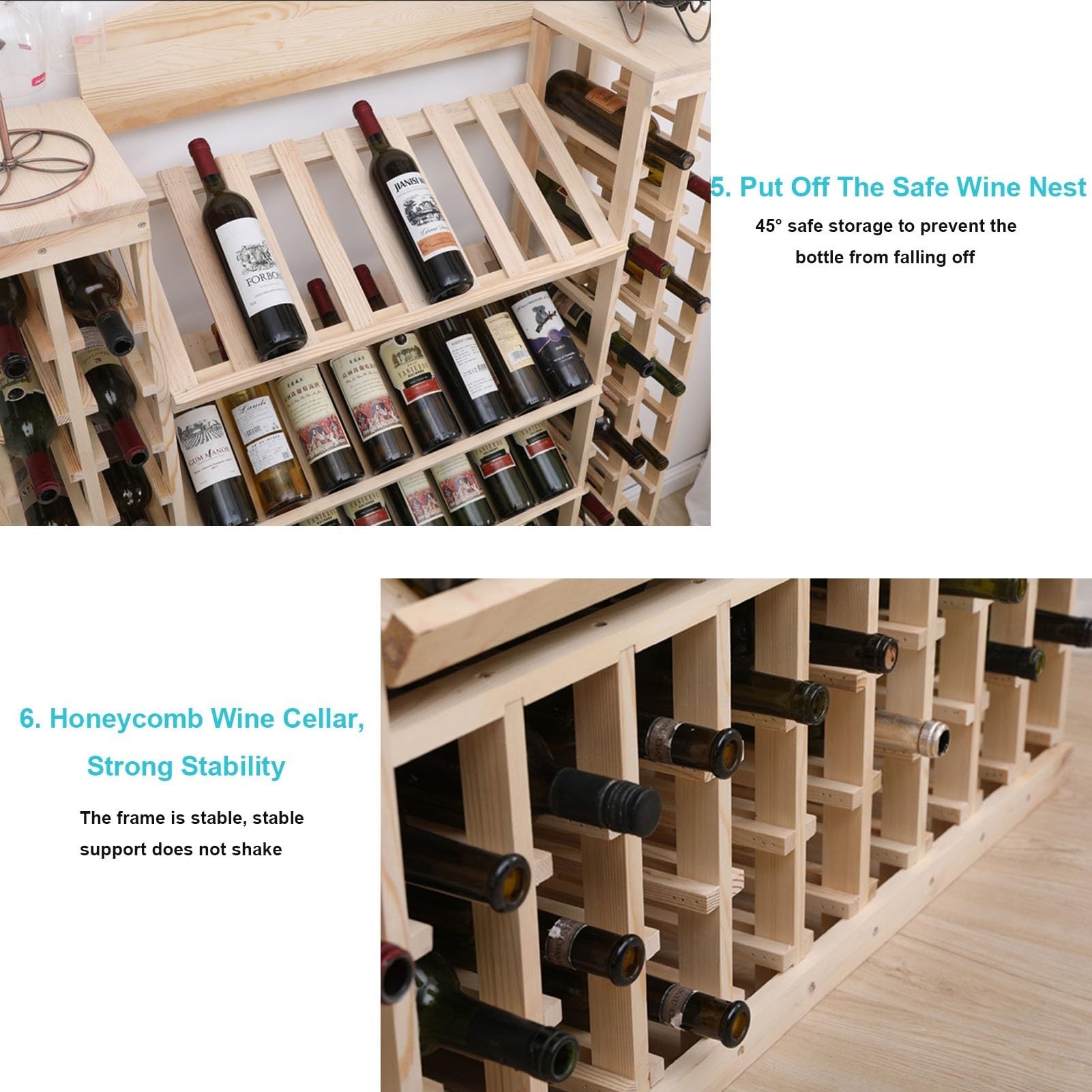 Botellero Enfriador de vino de pie: estante para botellas de vino estante para botellas de vino/gabinete para vino estante para exhibición de vino para bar/sala de estar/taberna estante decorativo