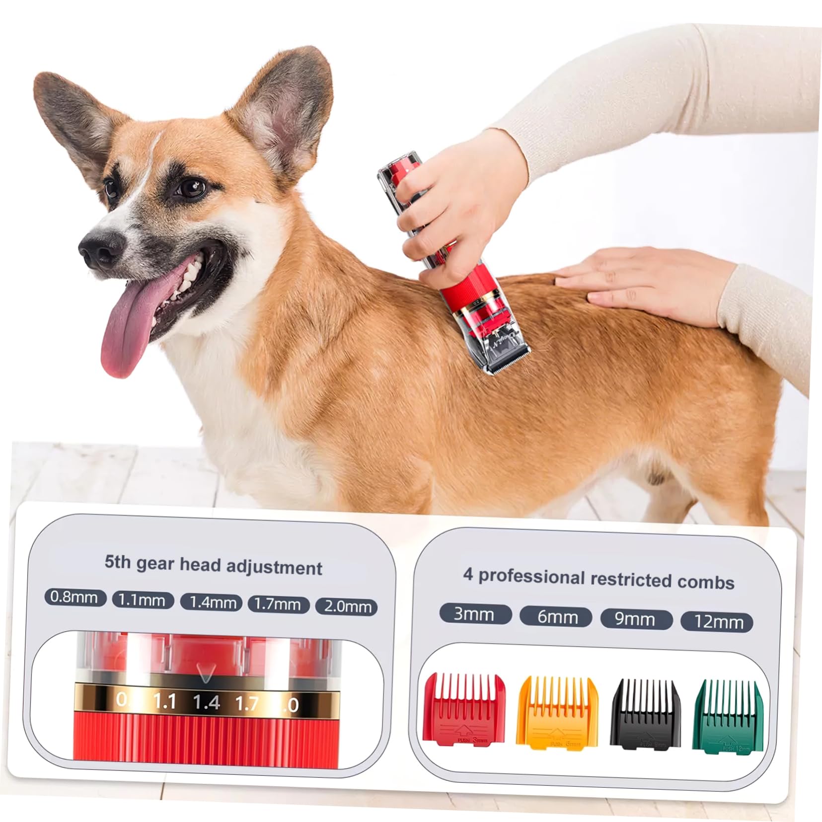 Set Tosatrice per Animali Ricaricabile Display Batteria