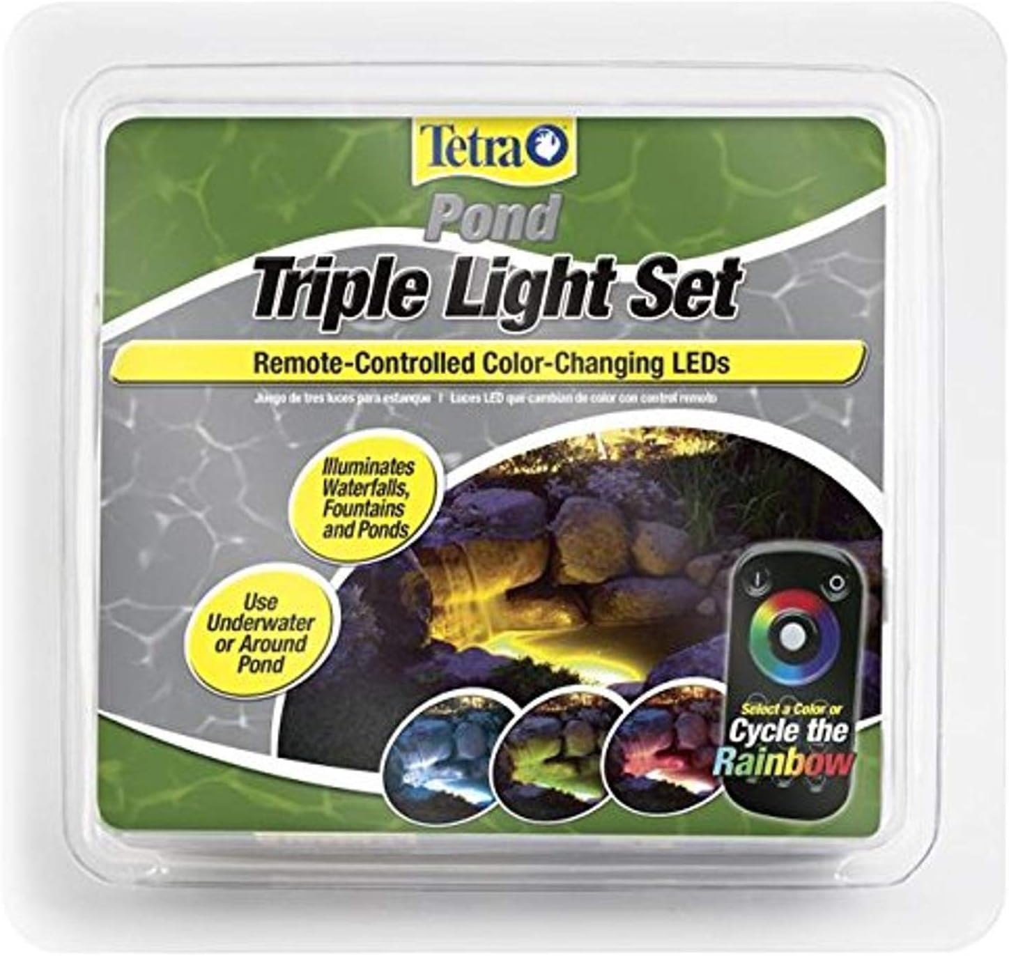 TetraPond Remote-Controlled Color Changing Triple LED Light Set Light Set w/ Remote