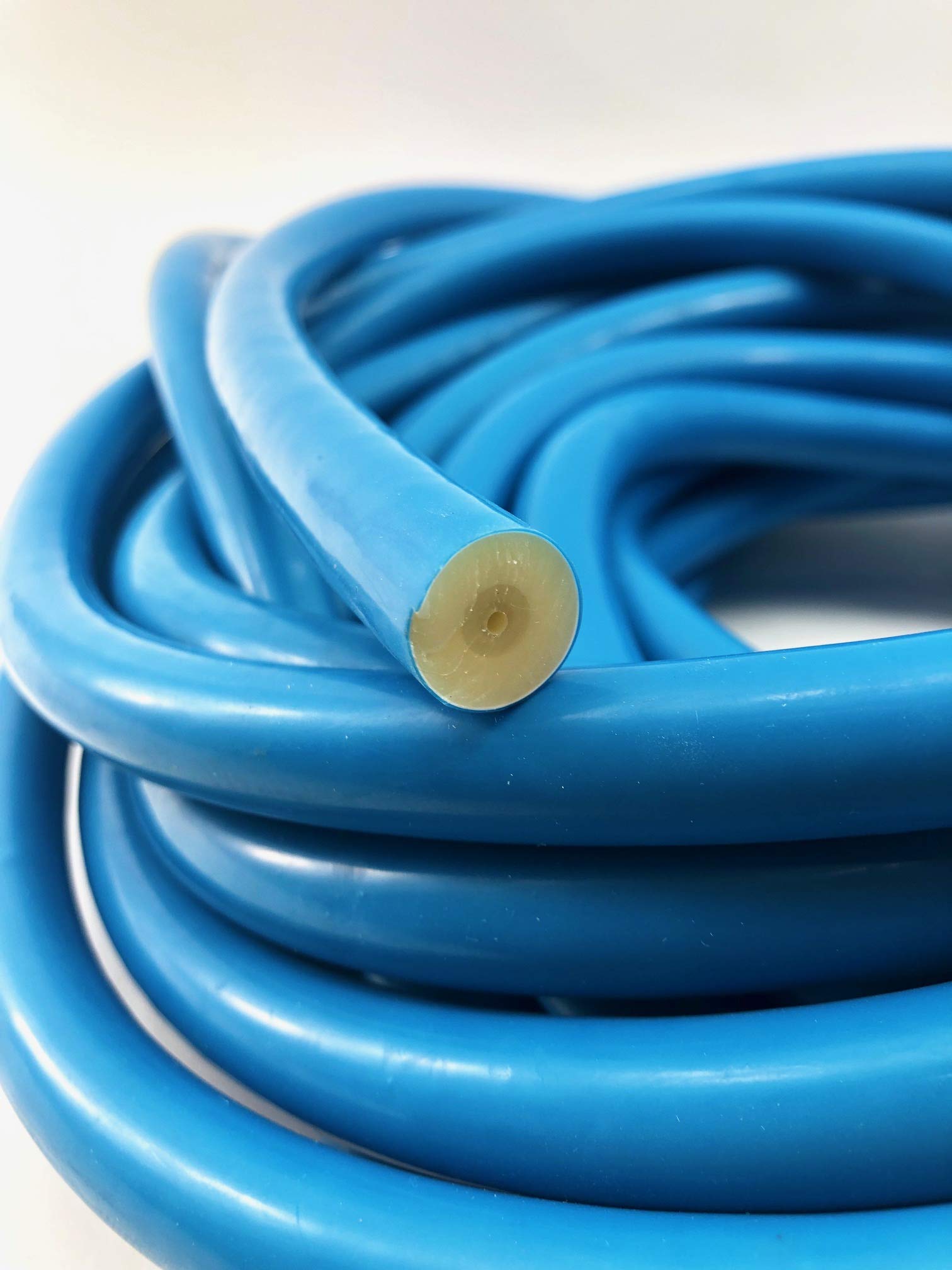 Rubber for Spearfishing Speargun Band/Sling 5/8 inch (16mm) O.D. x Small I.D. by The Foot - Variety of Colors - PrimeLine Natural Rubber (Electric Blue/Amber, 3 Foot)