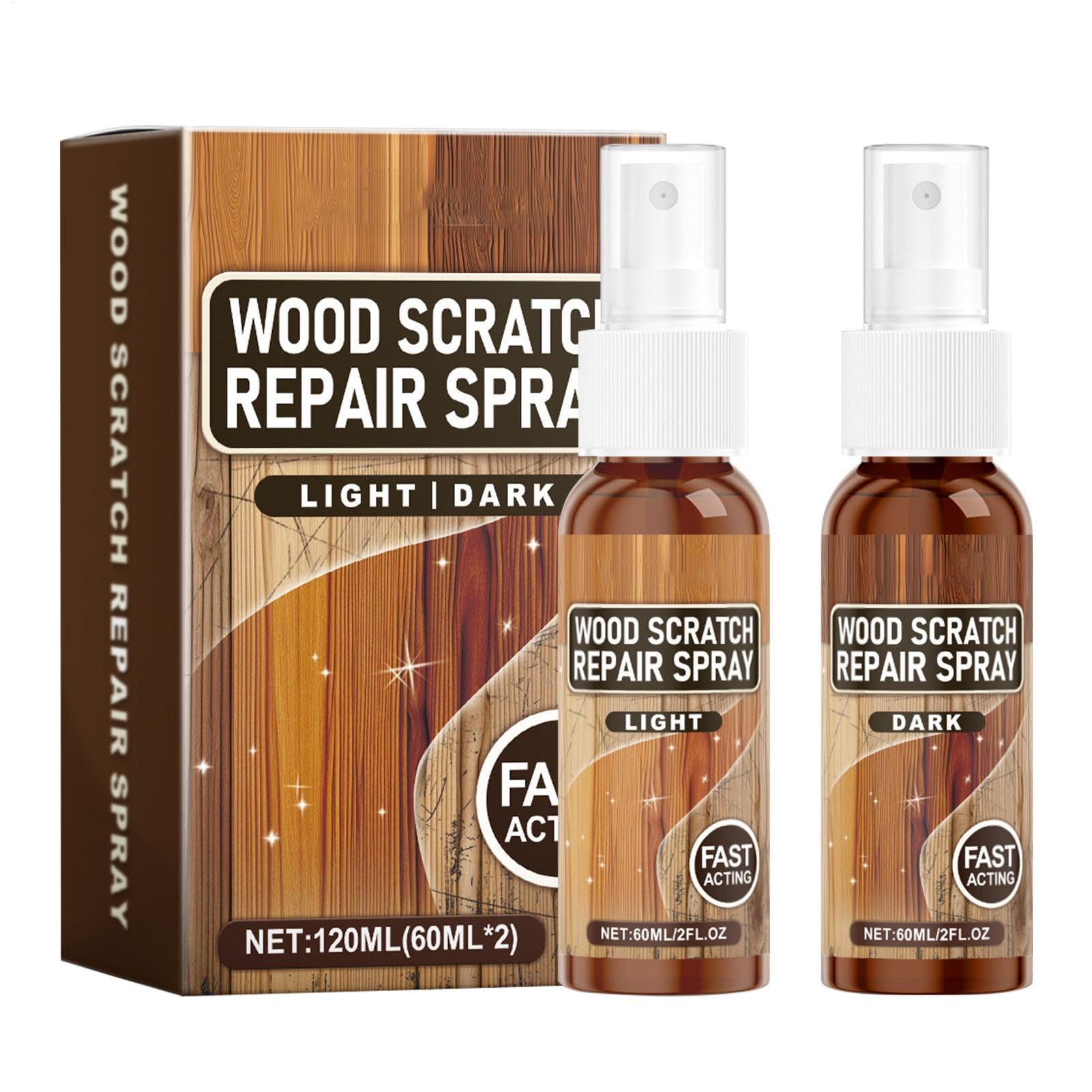Wood Scratch Repair Spray: Furniture Scratch Remover, Wood Polish for Scratches and Protection | Wood Restorer with Natural Shine, Instant Scratch Repair