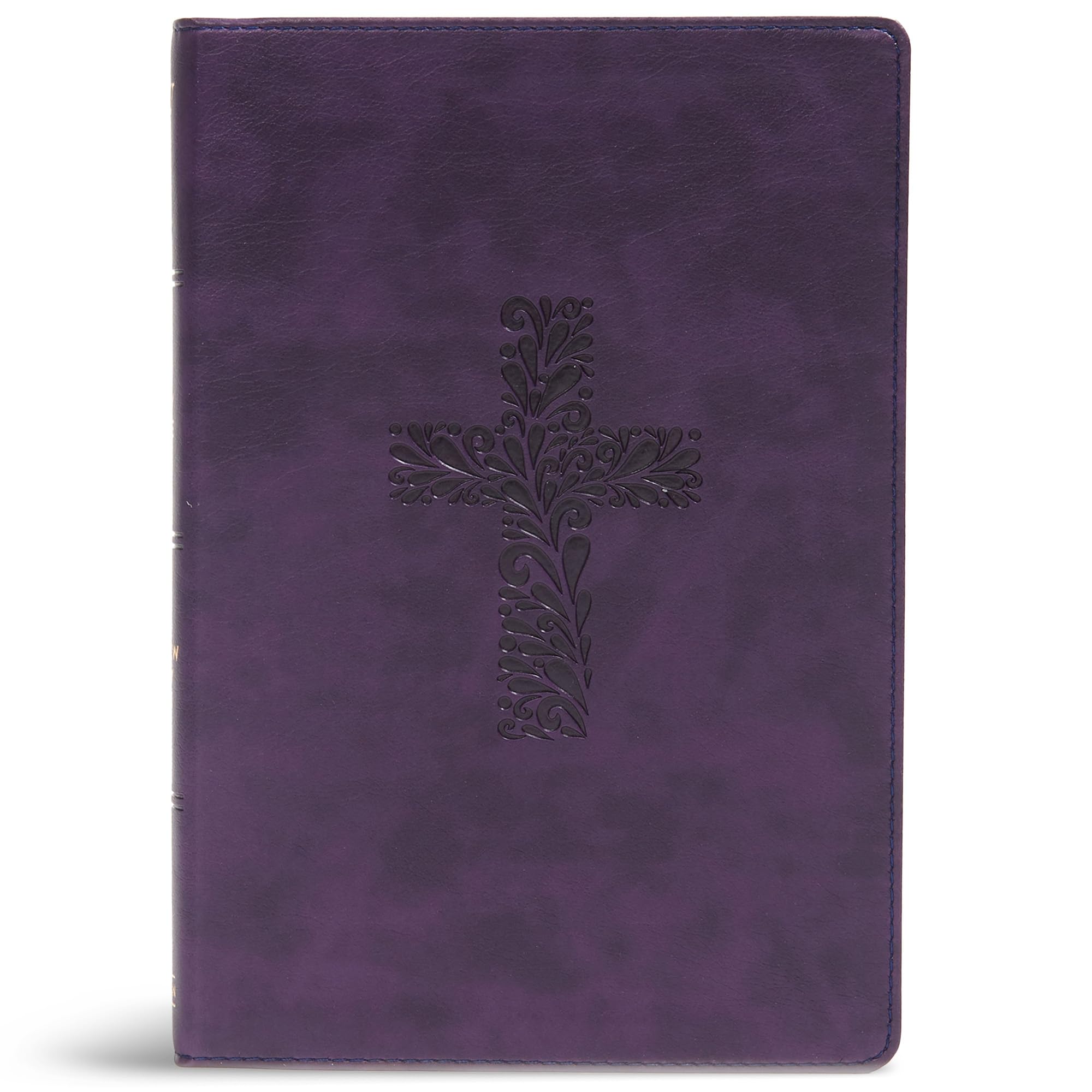 KJV Rainbow Study Bible, Purple LeatherTouch: Ribbon Marker, Color-Coded Text, Smythe Sewn Binding, Easy to Read Bible Font, Bible Study Helps, Full-Color Maps