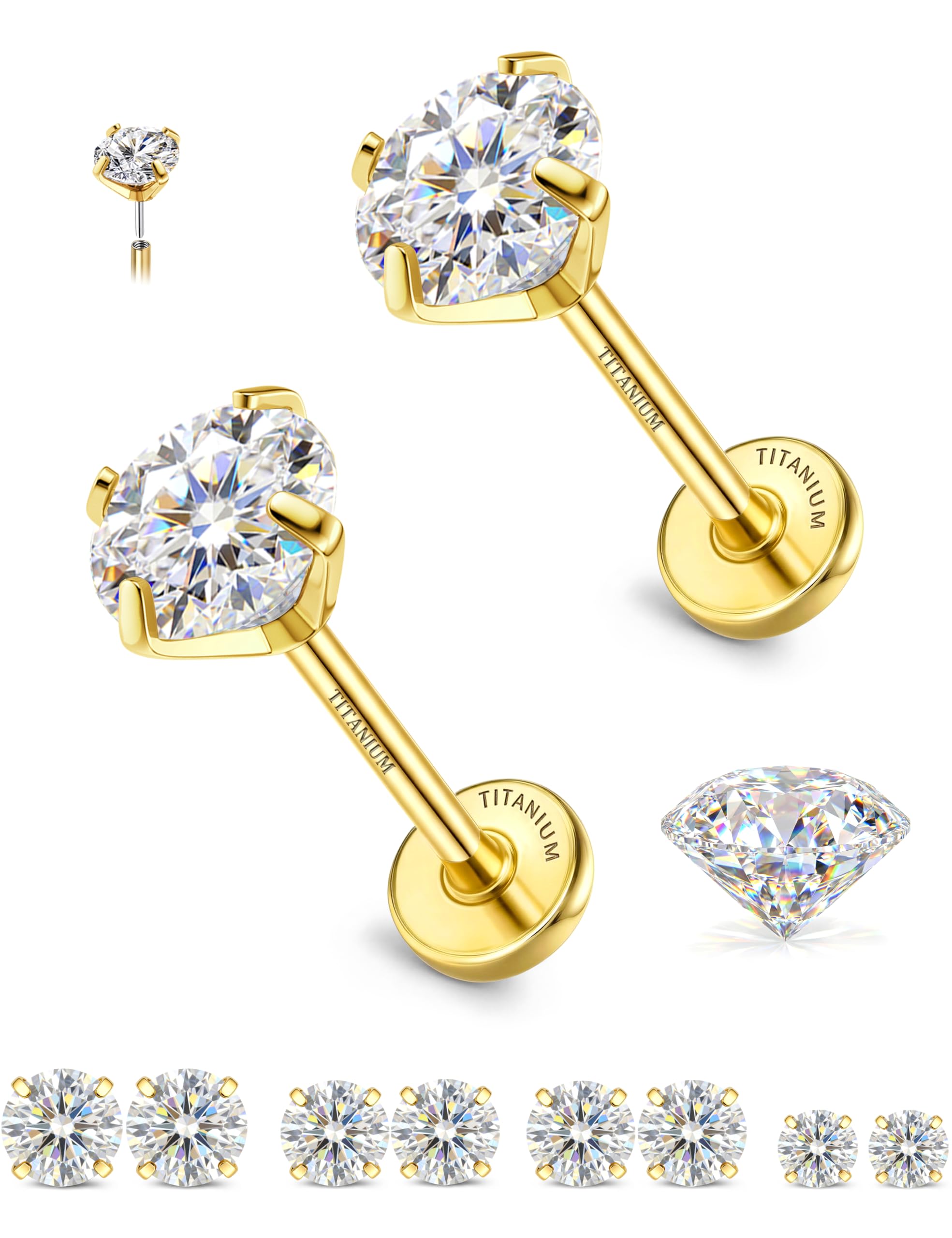 GEMQUEEN Nose Studs