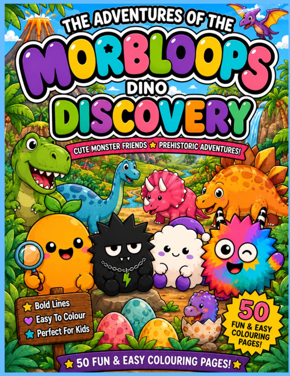 The Adventures of the Morbloops™ Dino Discovery: Cute Dinosaur Adventures Colouring Book for Everyone To Enjoy