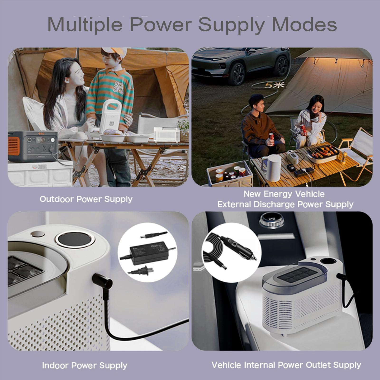 Portable Ice Maker Machine|Ultra Quiet Ice Making, Diy In-Car Ice Maker Machine With Car Power Cord, Transparent Viewing Window|8 Cubes In 10 Mins,For Road Trips, RV Kitchens, Food Trucks,Purple on Fridge.com - View 5