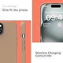 YATWIN Silicone Back Case for iPhone 15, Soft-Touch Phone Back Cover for Apple iPhone 15-Milk Tee, Beige gallery image