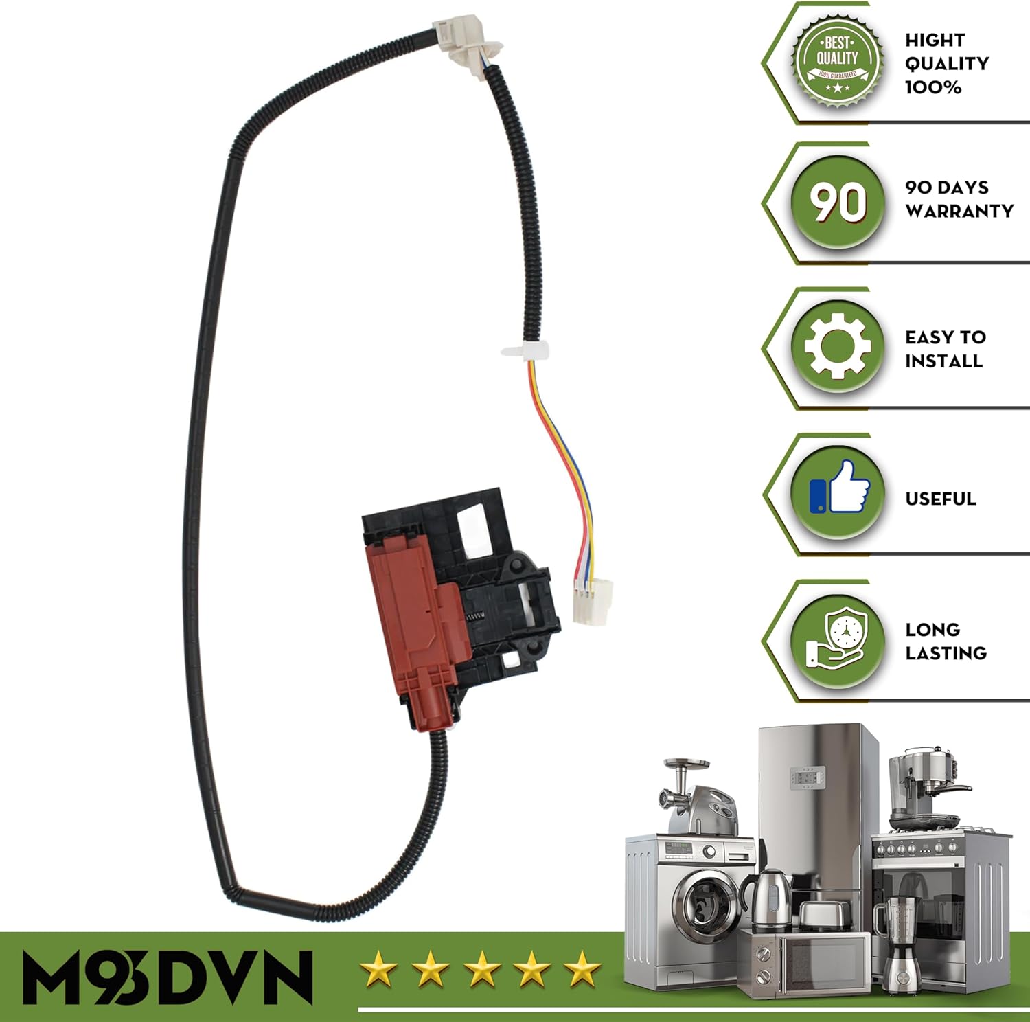 Lid Lock Latch Switch Replacement For Whirlpool WTW4950XW0 2DWTW5500XW0 WTW5500BW0 WTW5640XW2 WTW4815EW0 WTW4800XQ4, Kenmore 11022102310 11021302013 Washing Machine