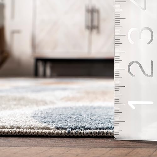 Miniatura 2 de nuLOOM Neive Colorful Hearts - Alfombra lavable a máquina, 4 x 6, multicolor