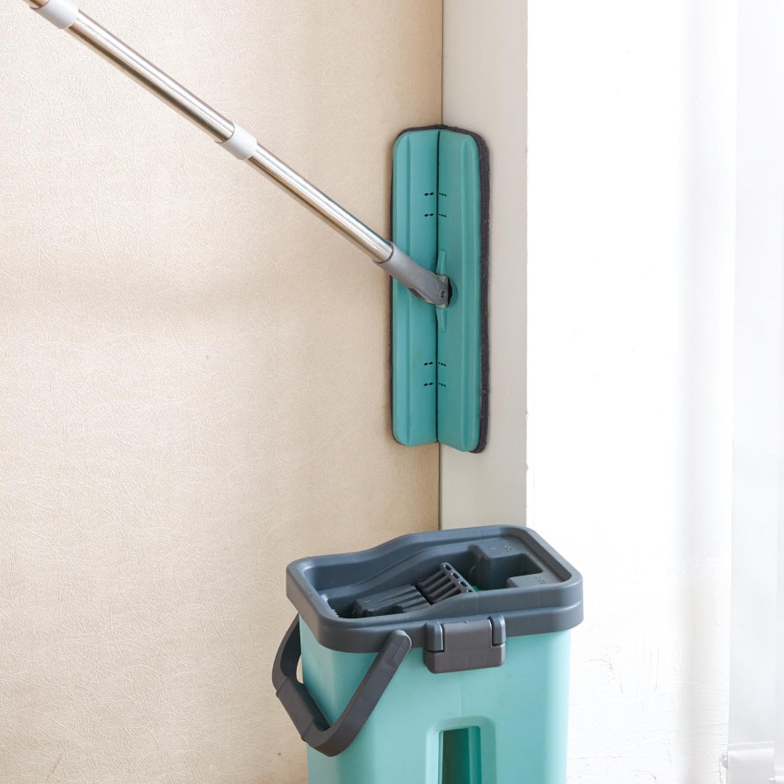 Lavapavimenti Per Legno Panni Secchio Facili Spolvera Pavimenti Domestici | Lavabile Panni Microfibra Umido Secco Lavabili Flessibili Riutilizzabili Per Casa, Cucina E Pavimenti