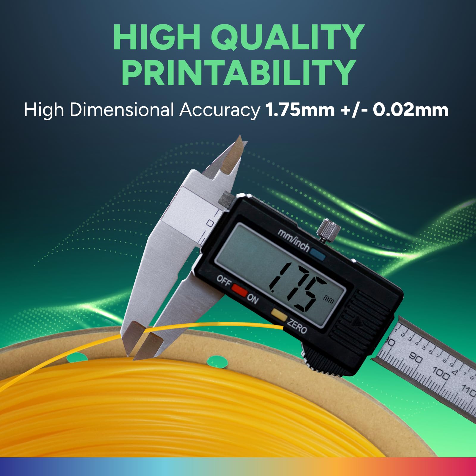 OVERTURE Filamento TPU 1kg Giallo, 1.75mm Flessibile 95A TPU Filamento per Stampante 3D, Precisione Dimensionale +/- 0.03 mm, per Stampante 3D (Giallo)