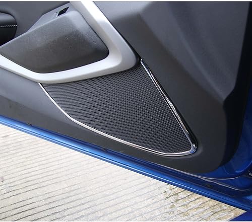 Miniatura 7 de Cubierta interior de la puerta Decoración del panel de altavoz de audio Accesorios interiores para Chevrolet Camaro 2017-2022 (cromo)