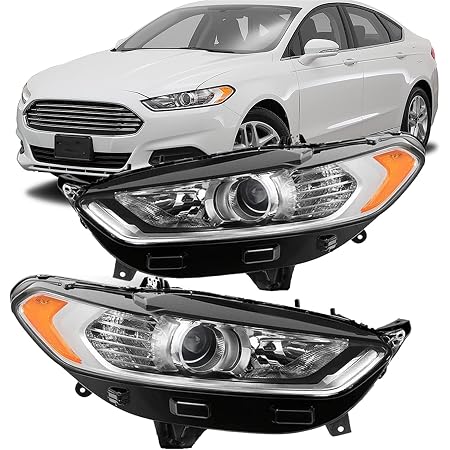 Right Side Halogen Headlight Assembly For 2013-2016 Ford Fusion - Direct DOT Replacement