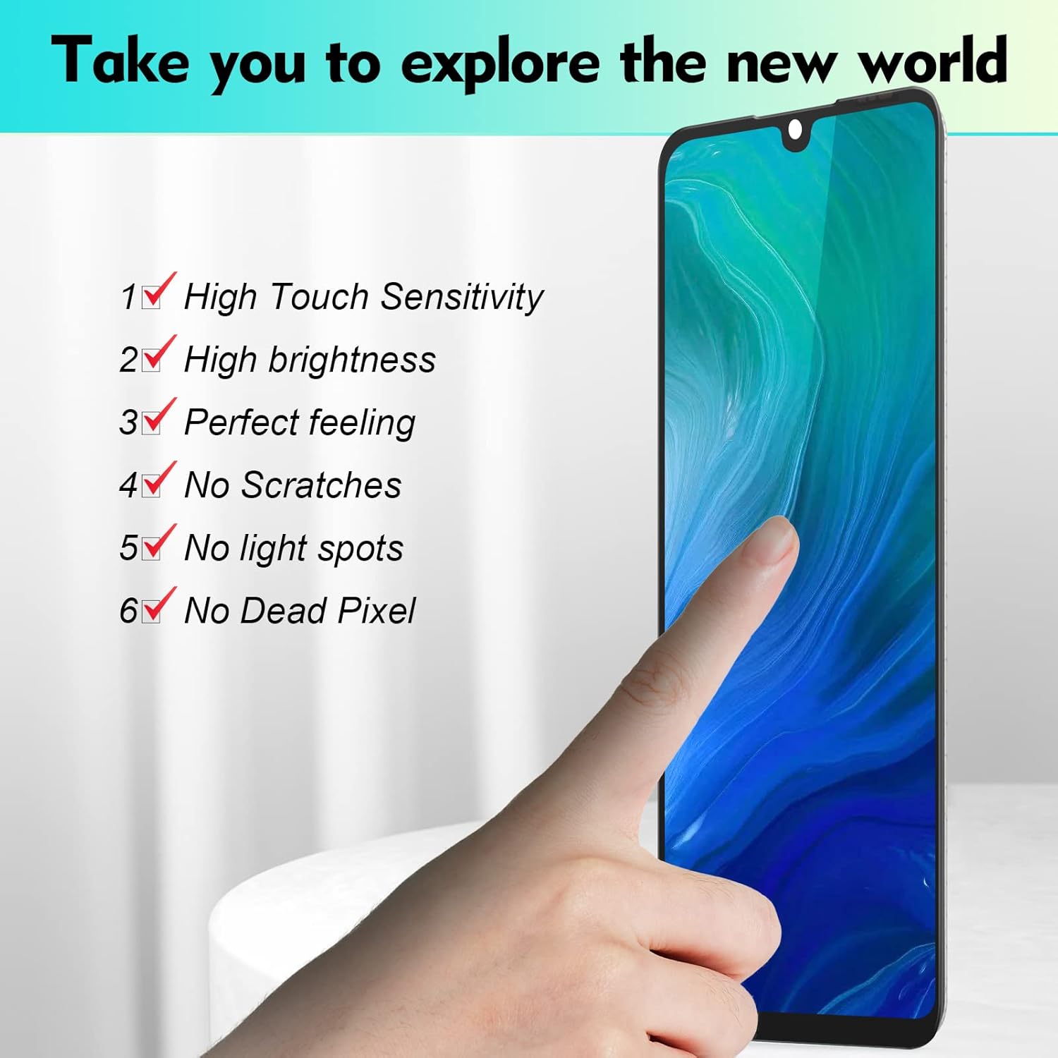 Screen for Huawei P30 lite LCD Display Replacement for Huawei P30 lite MAR-LX3A 2019 Touch Screen Digitizer Assembly with Tools