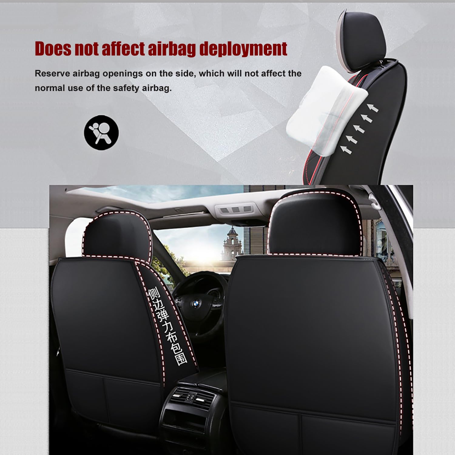 Auto Sitzauflagen Für Nissan X-Trail 5-Seats 2017 2018 2019 2020, Seiten-Airbag-Kompatibel, Waschbar, Leicht Anzubringen,B