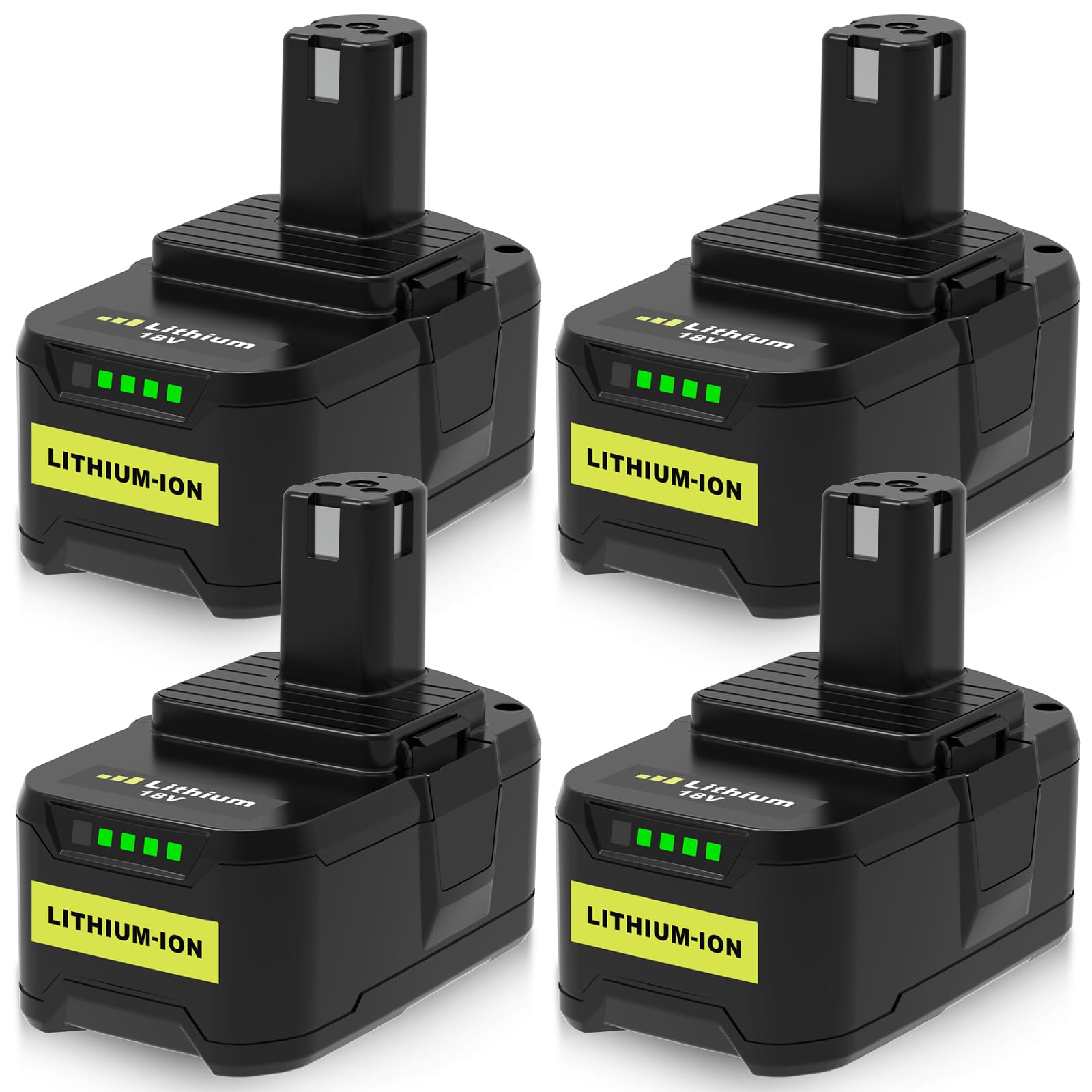 4 X 8A Batterie Compatible pour Ryobi Batterie 18V RB1840X, RB18LL50