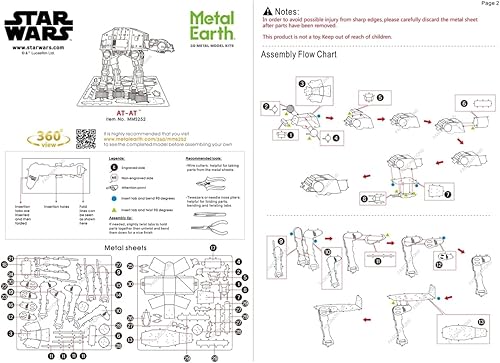Miniatura 7 de Metal Earth Fascinations Star Wars Imperial - Kit de modelo de metal 3D con pinzas