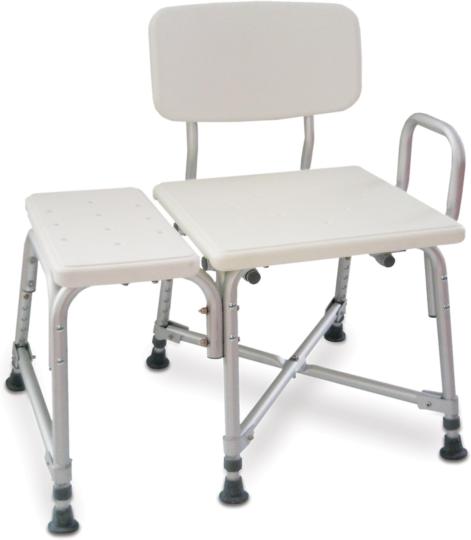 Aquasense Adjustable Bariatric Transfer Bench with Armrest, Heavy Duty